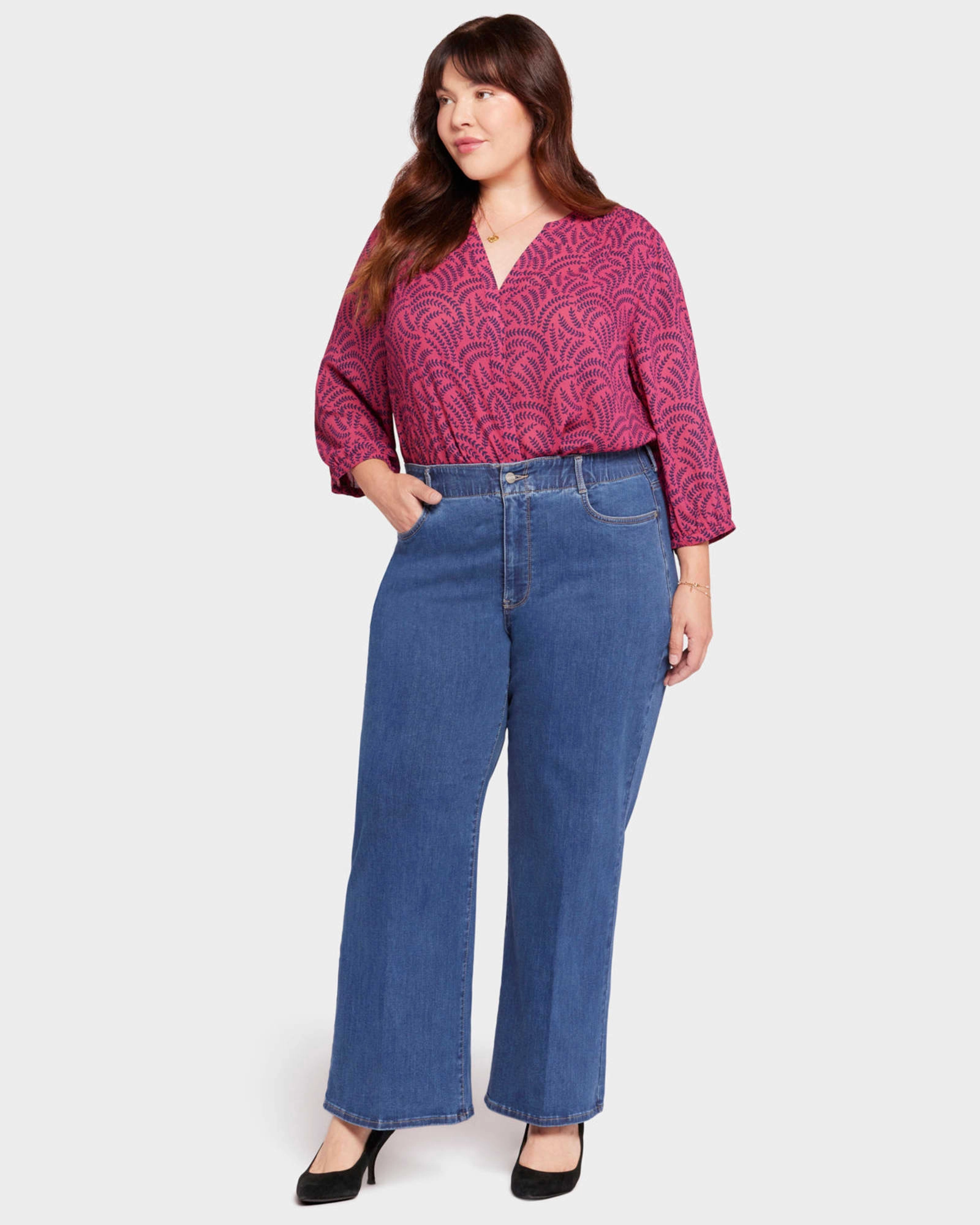 Morning Ready Marge Wide Leg Jeans | Waterfall