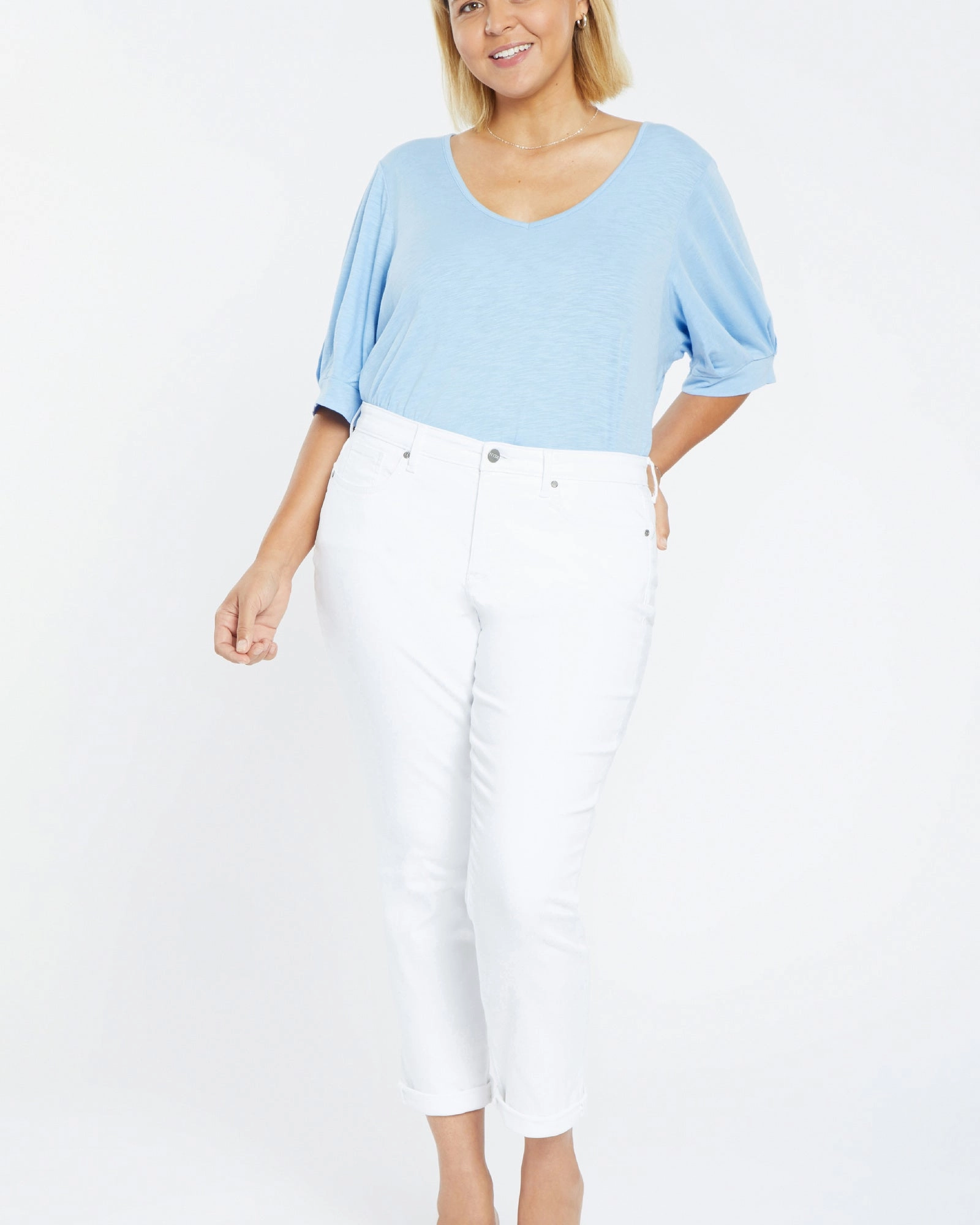 Margot Straight Jean | White On-the-Go Look Odor Control Coating