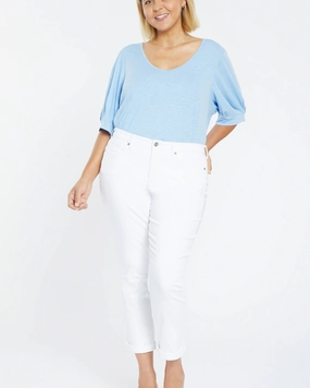 Margot Straight Jean | White On-the-Go Look Odor Control Coating