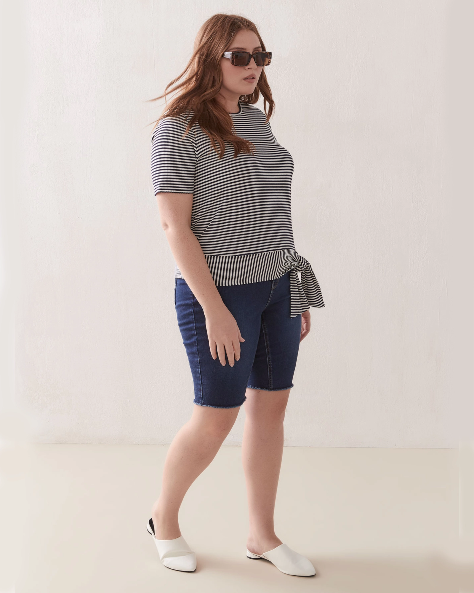 Smart Layer Marie Bermuda Shorts | Dark Wash / Dark Wash