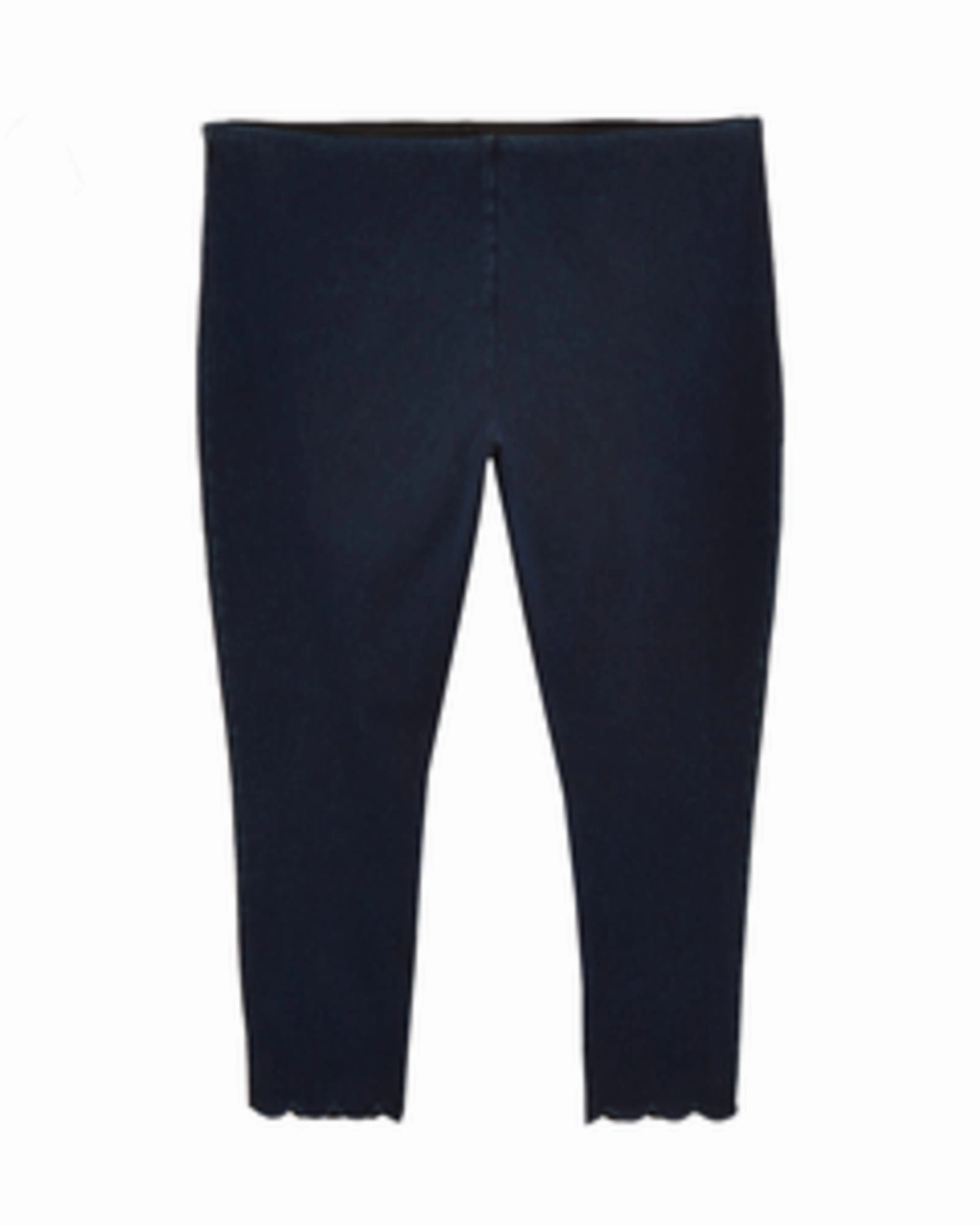 Marie Scallop Hem Denim Legging | Mid Wash Trend Setter Vintage Lover Flattering Style