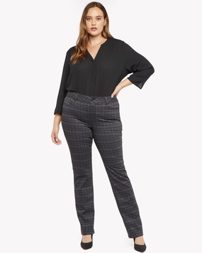 Fashion Fit Design Low Maintenance Marilyn Slim Straight Pant | Hudson Plaid