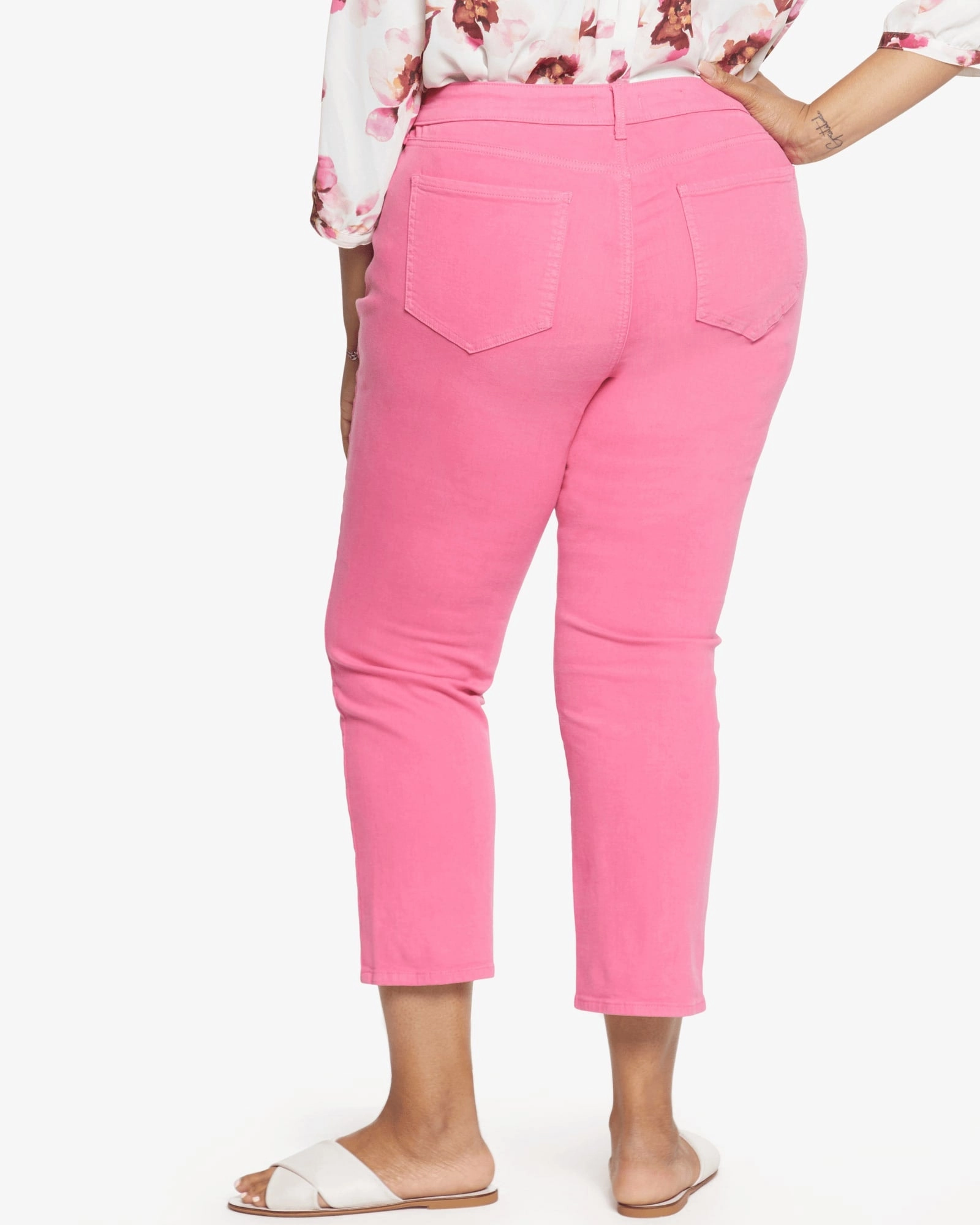 Non Irritating Inner Lining Marilyn Straight Ankle Jean | Pink Peony