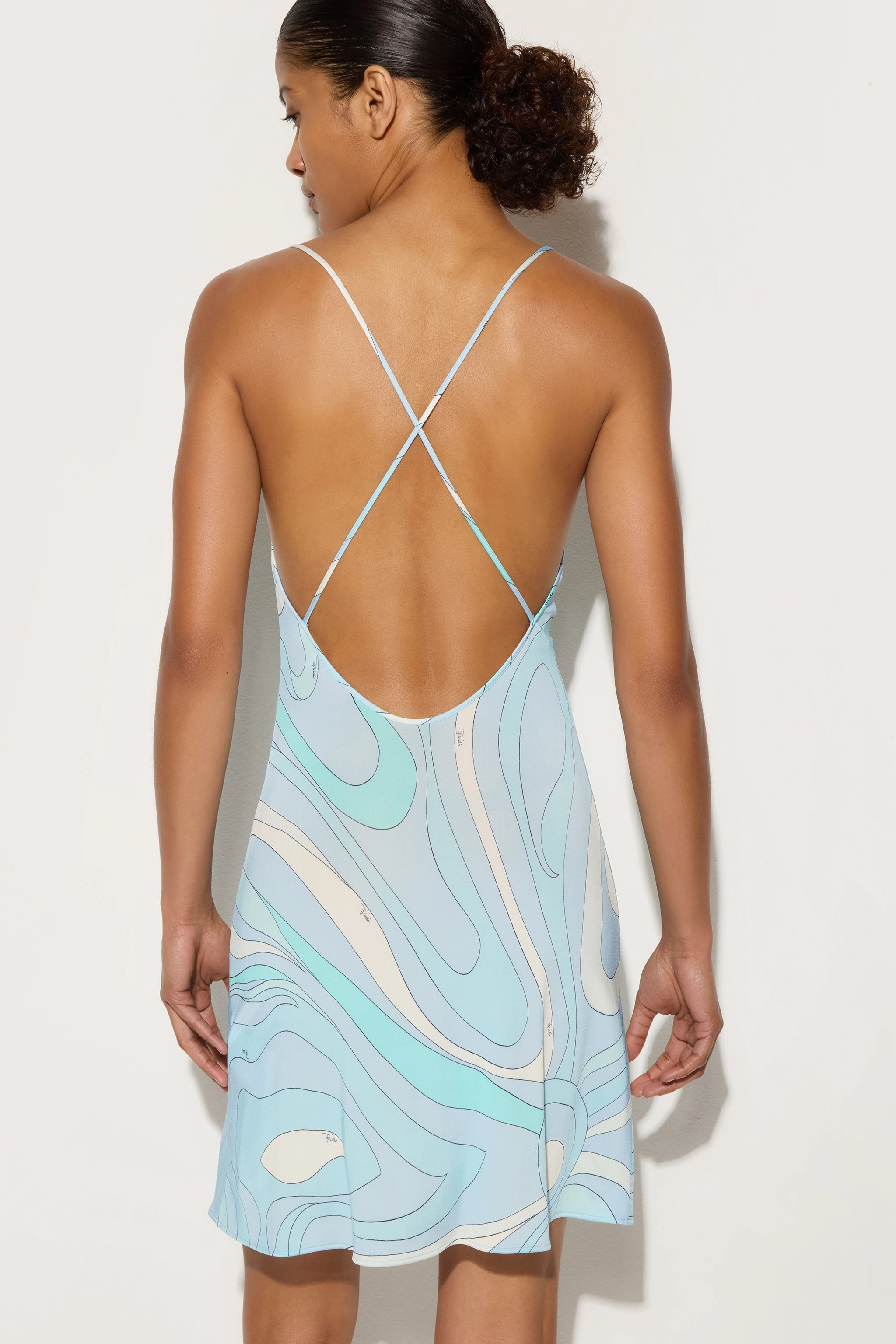 Marmo Print Mini Dress Gentle Motion