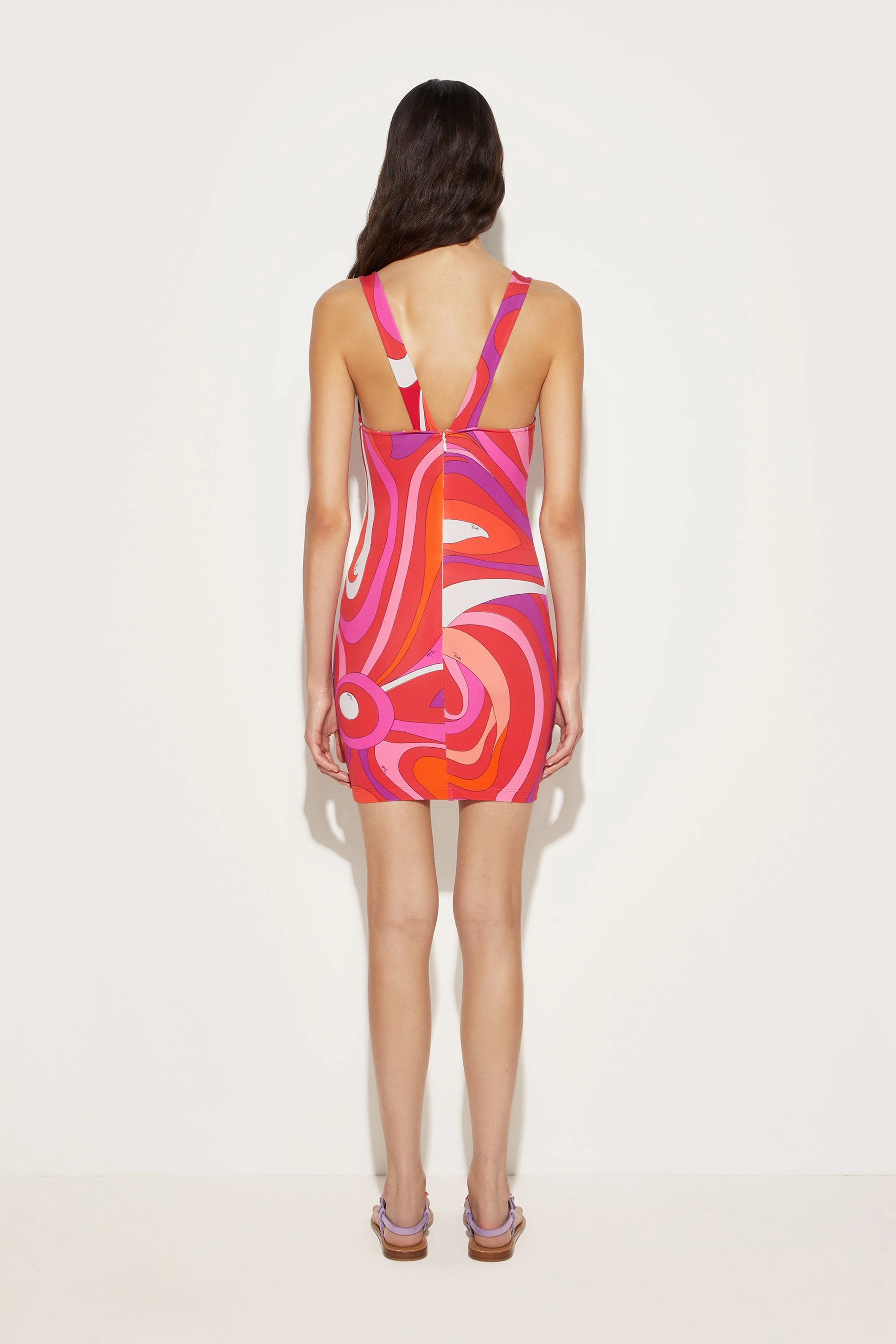 Chic and Elegant Marmo Print Mini Dress