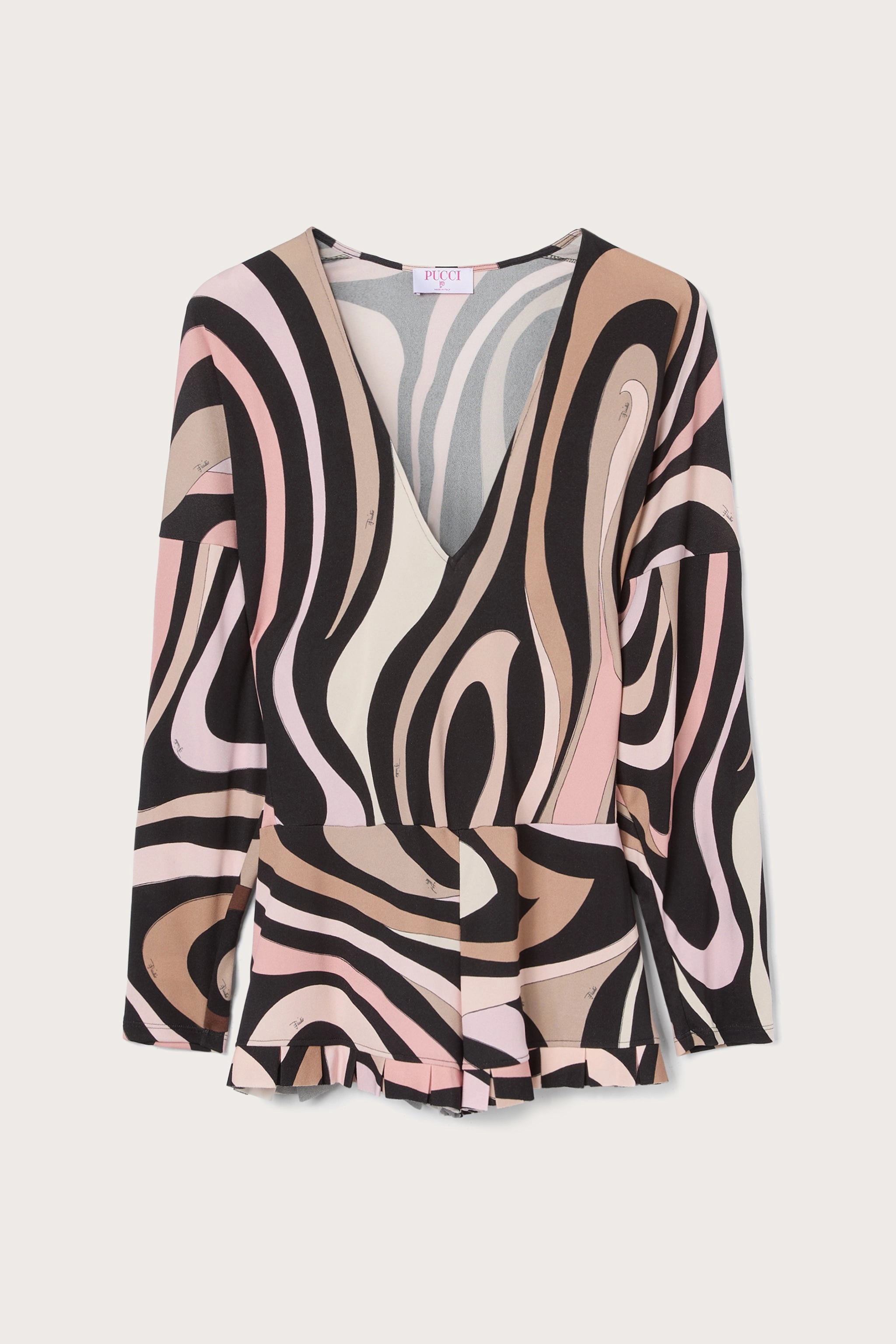 Marmo Print Mini Jumpsuit Unique Cut