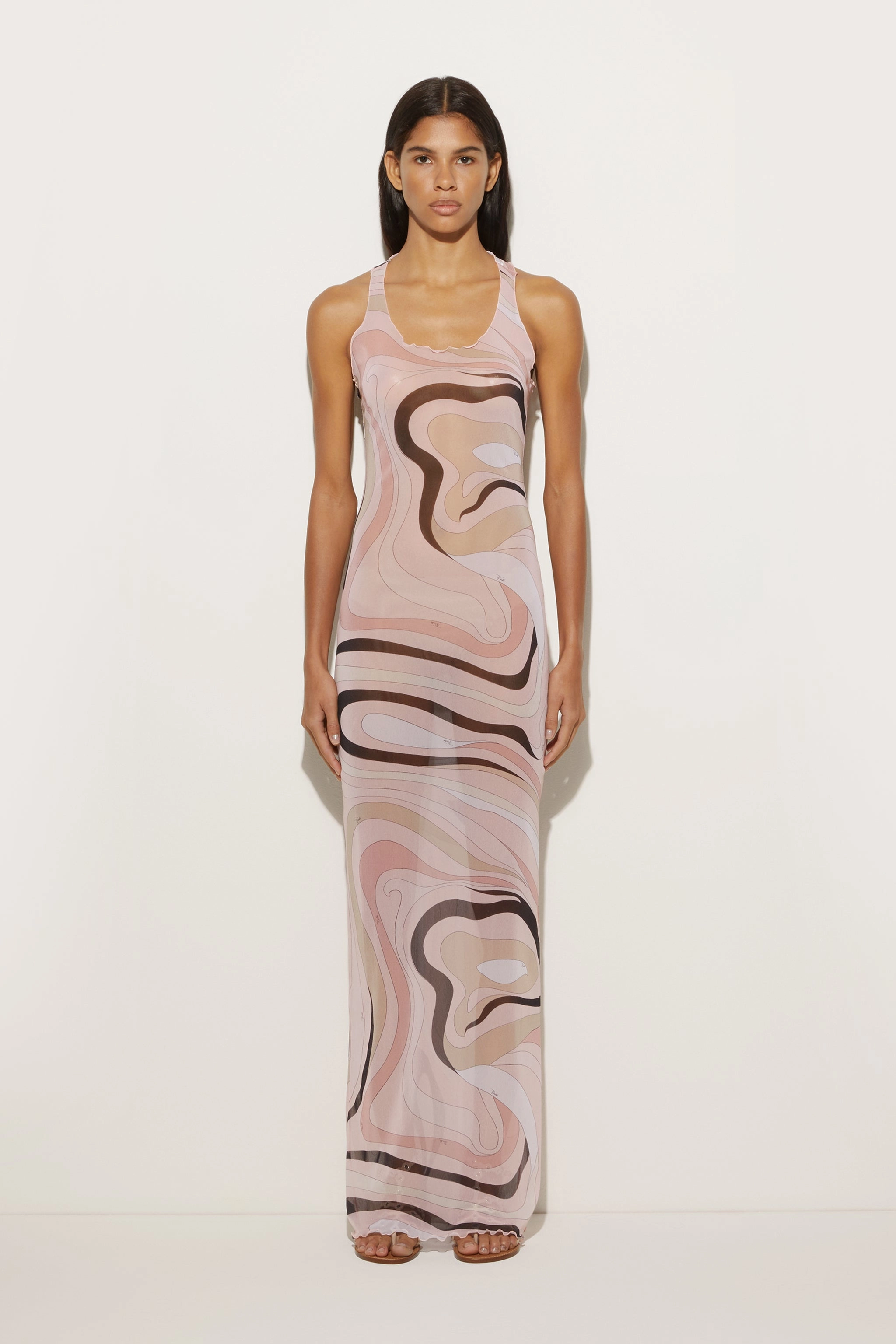 Marmo Print Tulle Dress Standout Feature Street Edge