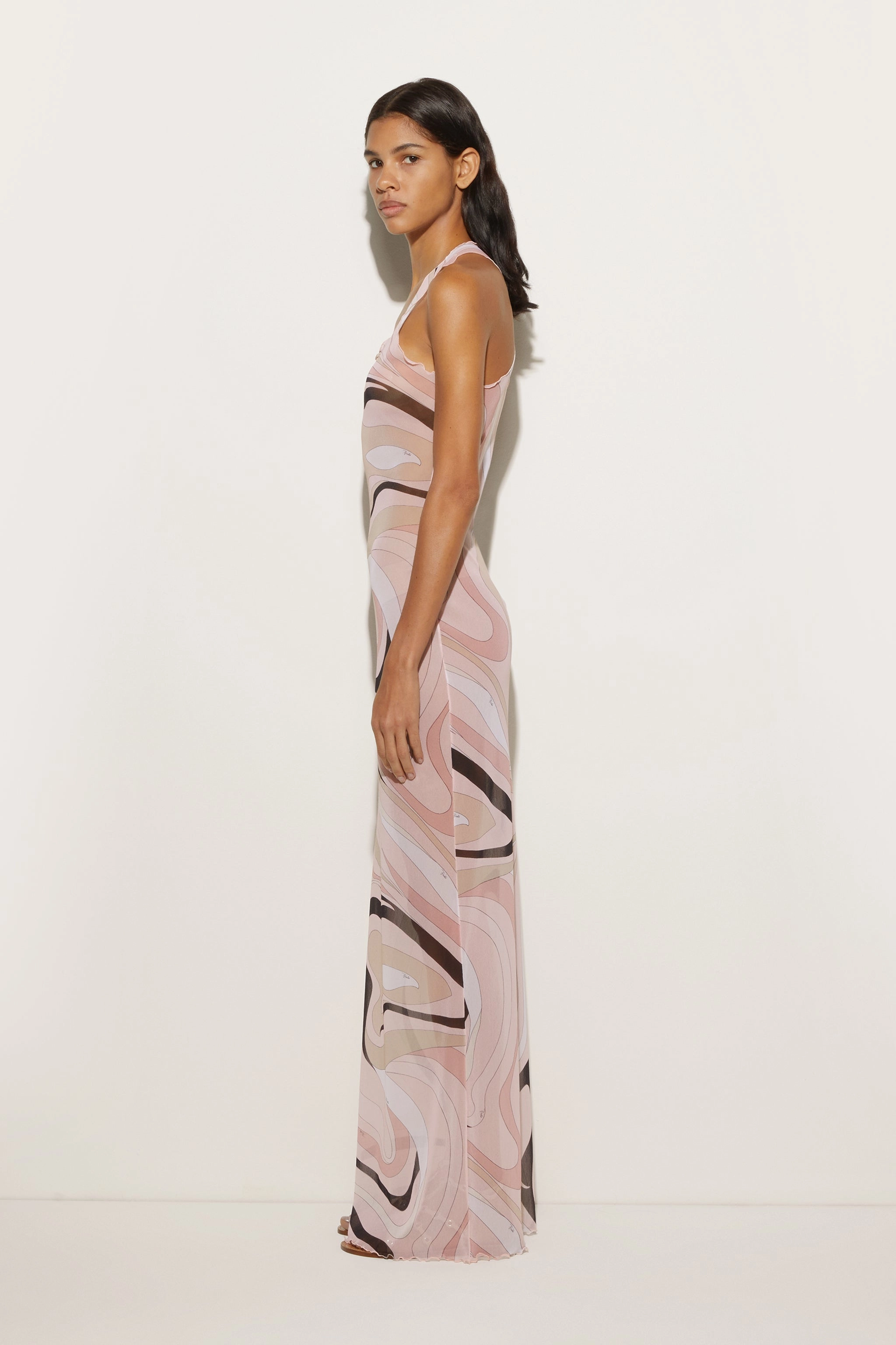 Chic Energy Marmo Print Tulle Dress