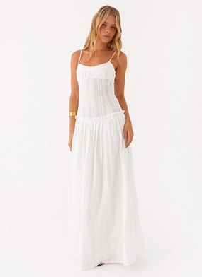 Seasonal Fit Rural Charm Jacinda Drop Waist Maxi Dress - Ivory