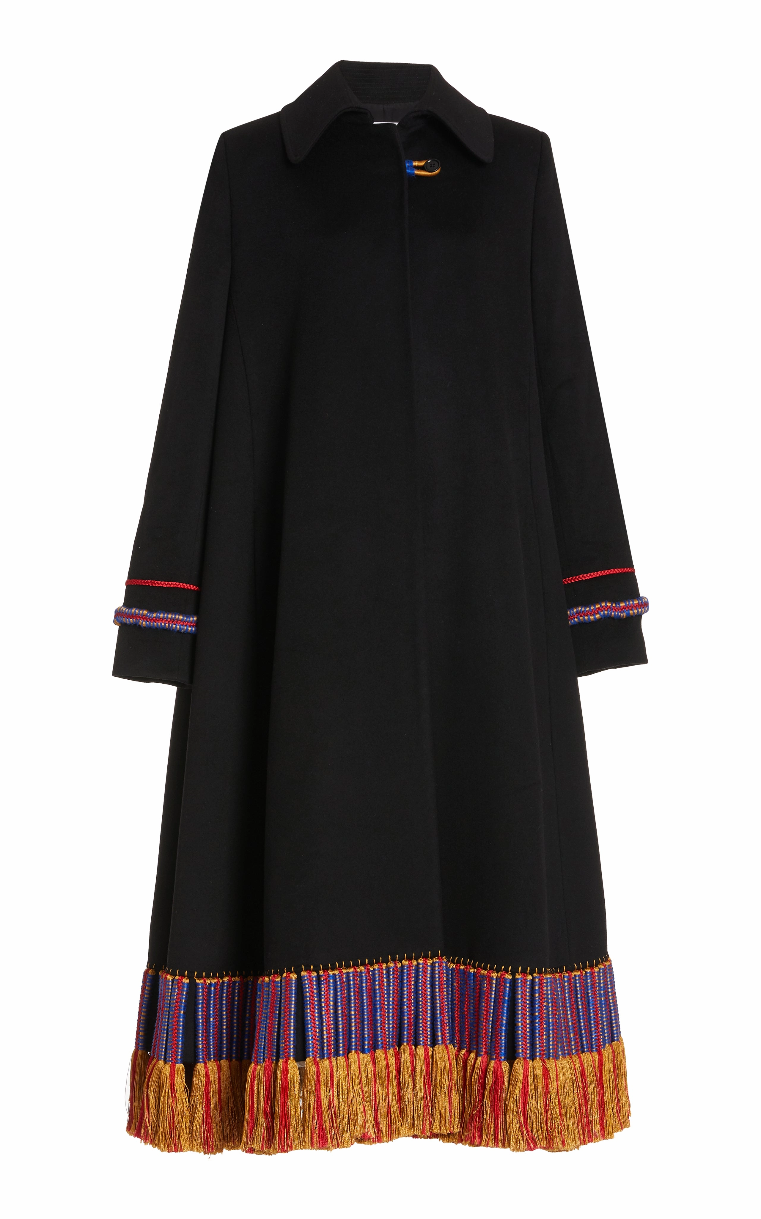 UV Protection Matrona Coat in Black Lightweight Cashmere