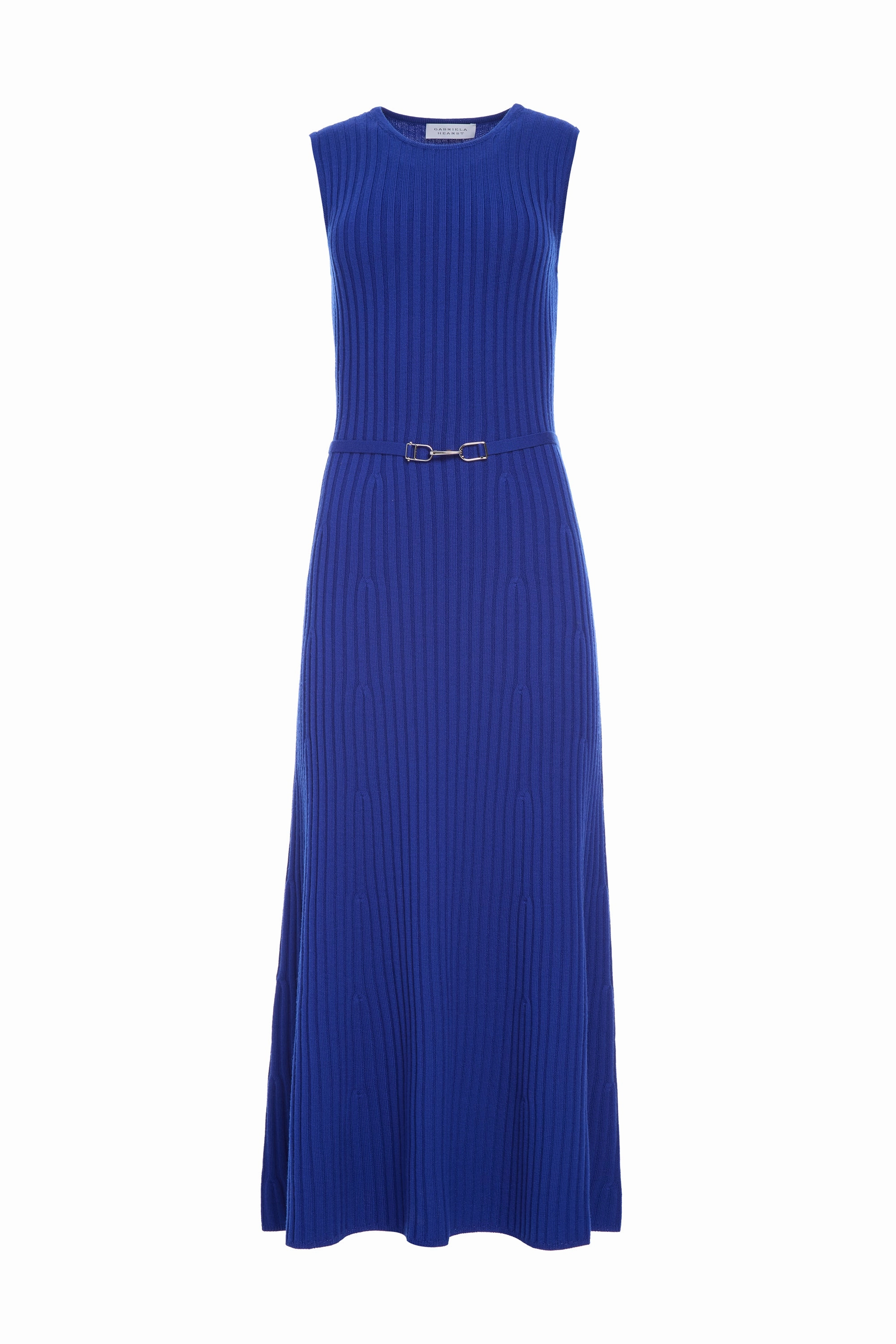 Meier Knit Midi Dress in Cobalt Merino Wool Cashmere Outdoor Comforted LowImpact Dye Process