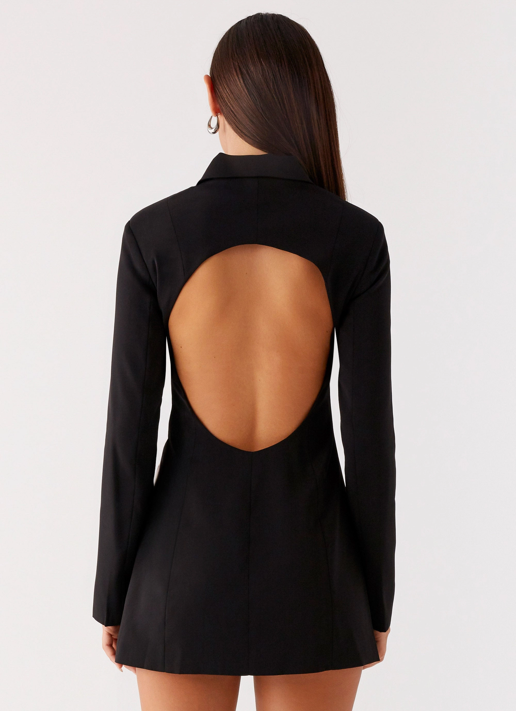 Memphis Blazer Mini Dress - Black Villa Light