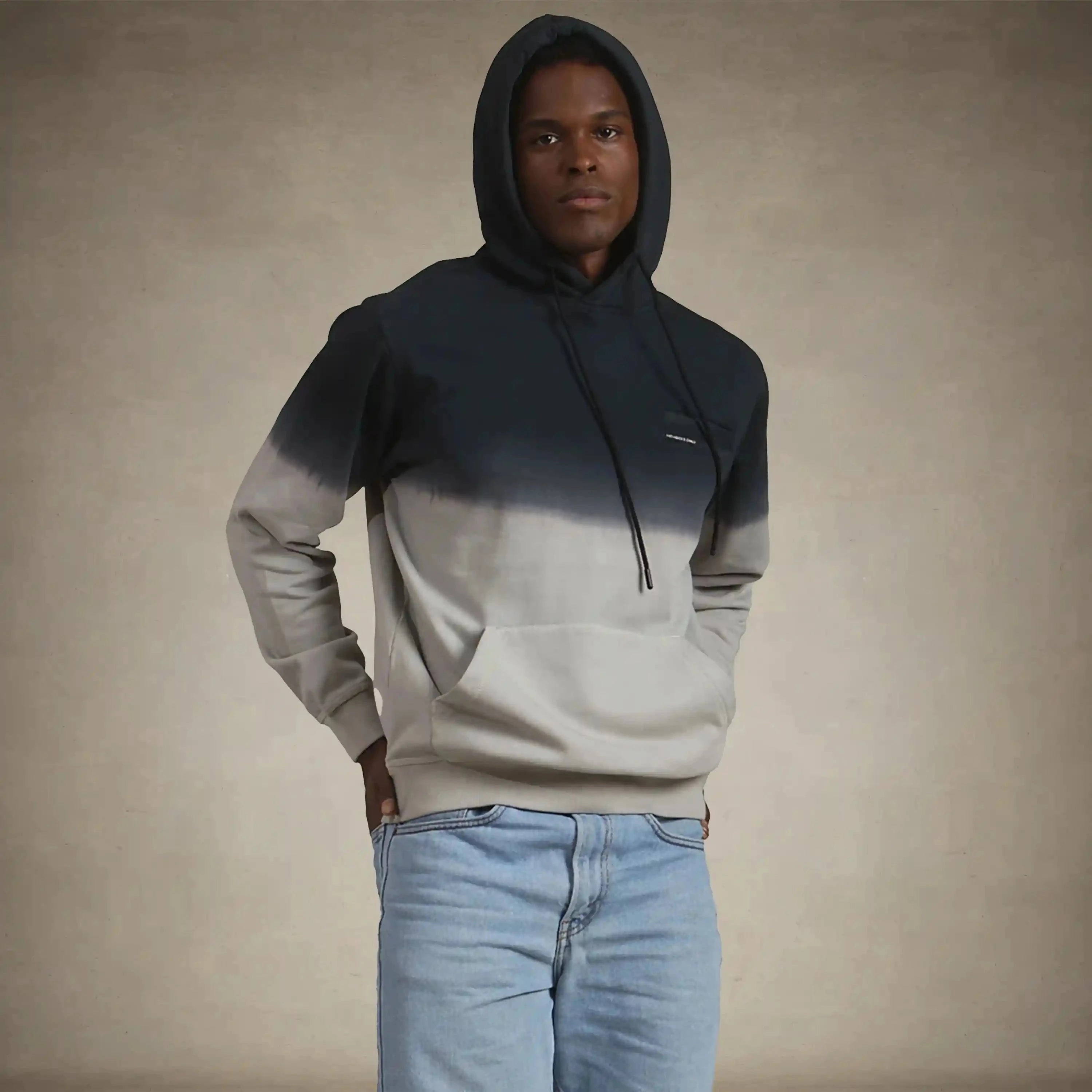 Cougar like Low Profile Logo Men's Emerson Ombre Hooded Sweatshirt