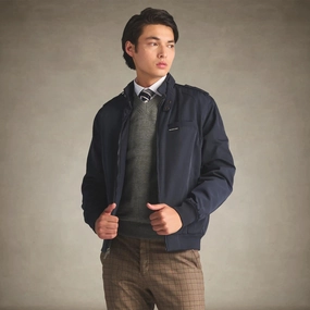 Men's Iconic Racer Quilted Lining Jacket Fall Ready Neutral Tones