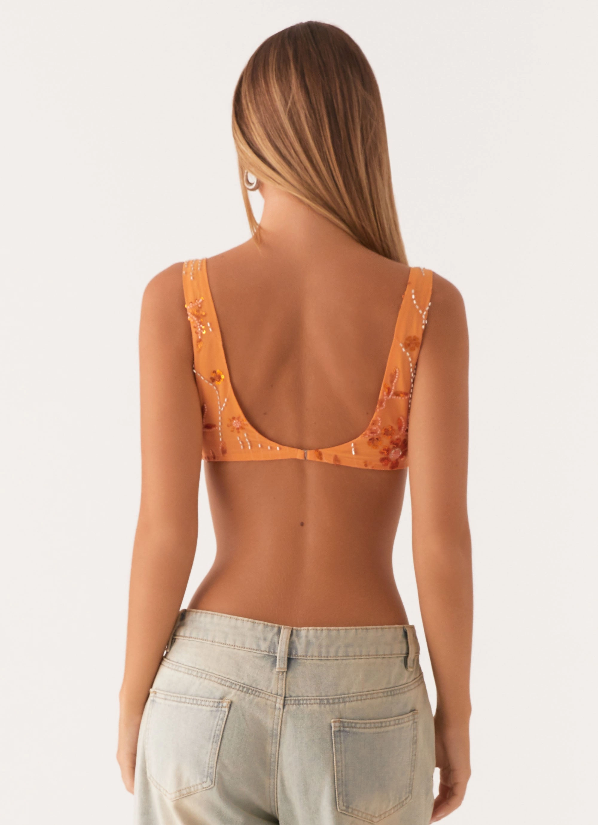 Air Fresh Entry - level Mercer Sequin Bralette - Orange