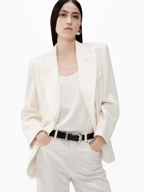 AntiStaticCoating Merino Wool Structured Blazer