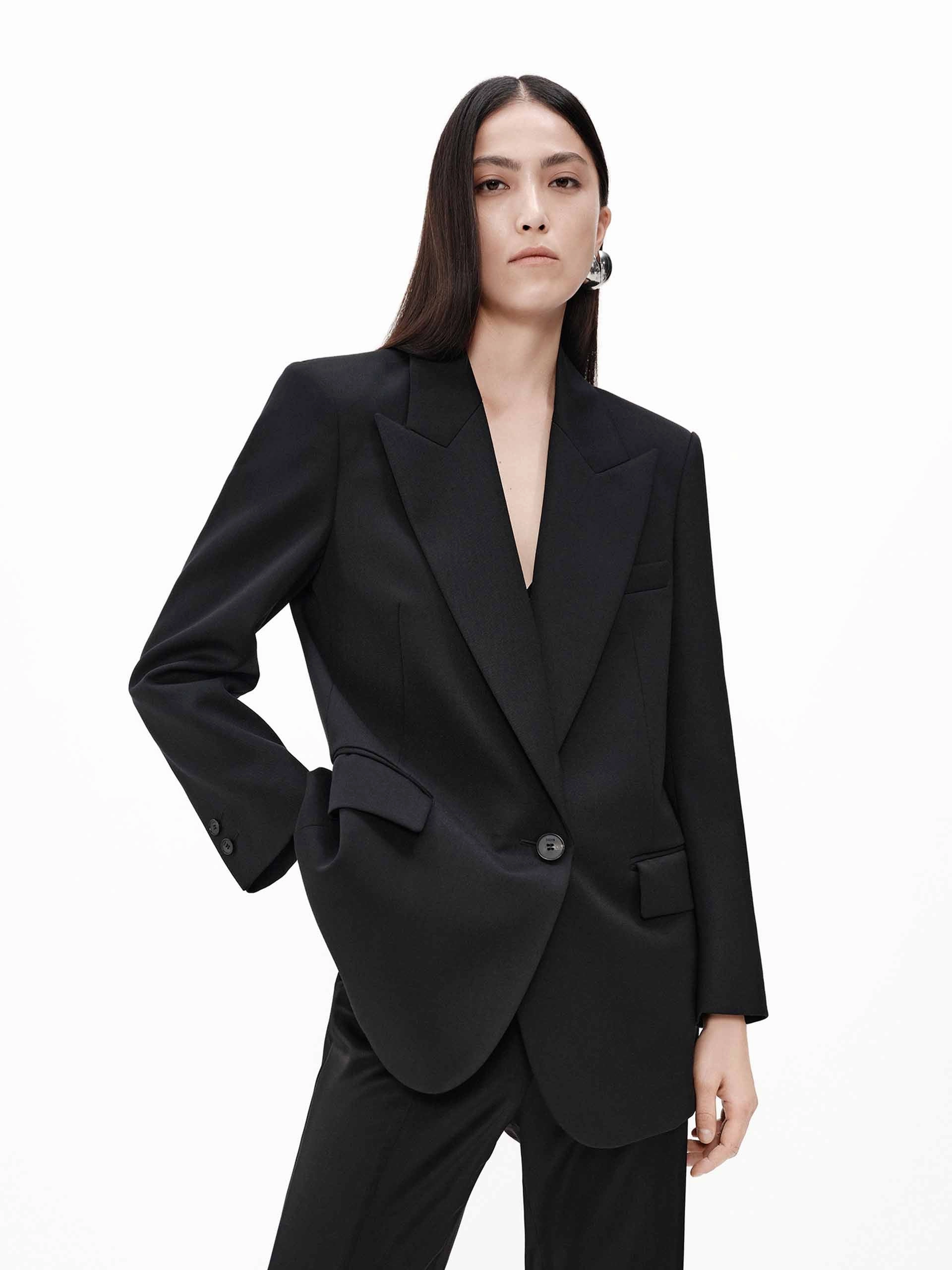 Merino Wool Structured Blazer Taped Seam Technology Thermoplastic Elastomer Trim
