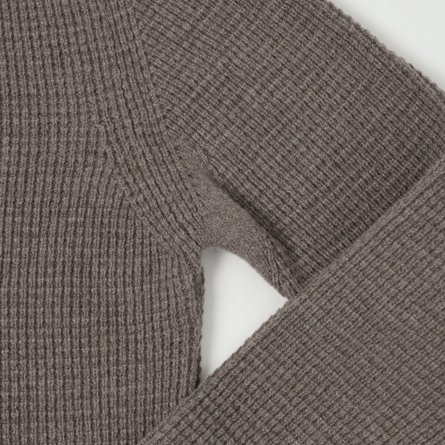 Lived In Merz b. Schwanen 'Good Basics' Merino/Cashmere Waffle Knit Pullover - Grain
