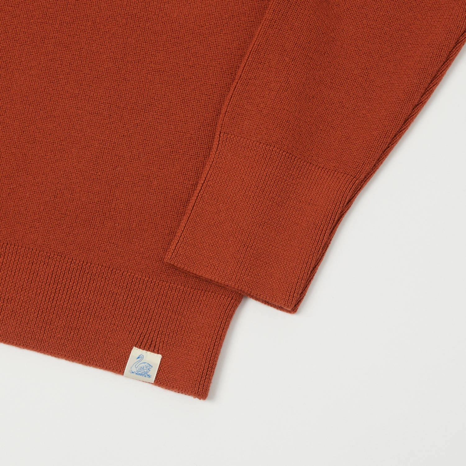 Merz b. Schwanen 'Good Basics' Merino Wool Quarter Zip Pullover - Clay Organic Cotton