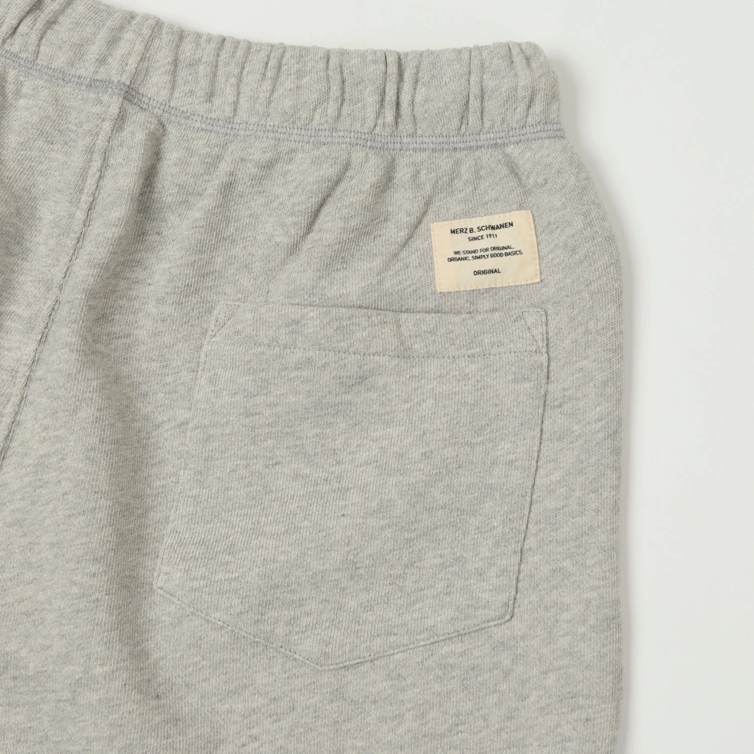 Merz b. Schwanen 'Good Basics' Organic Cotton Sweat Shorts - Grey Melange Flexible shape