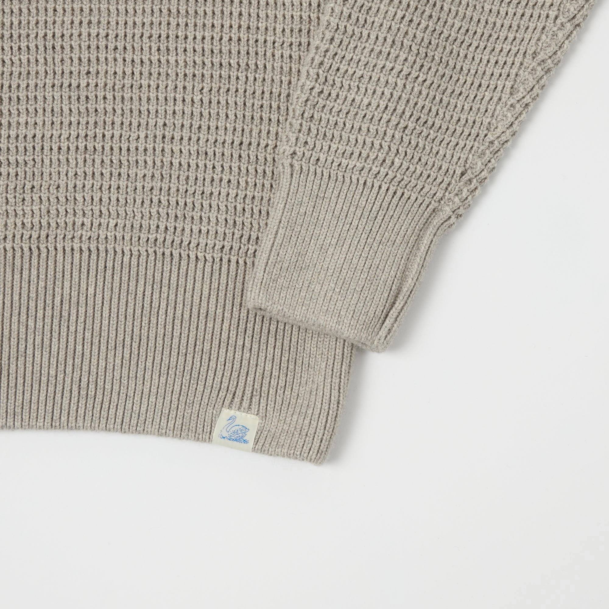 Merz b. Schwanen 'Good Basics' Waffle Knit Pullover - Grey Melange Stylish Choice Warm Fabric