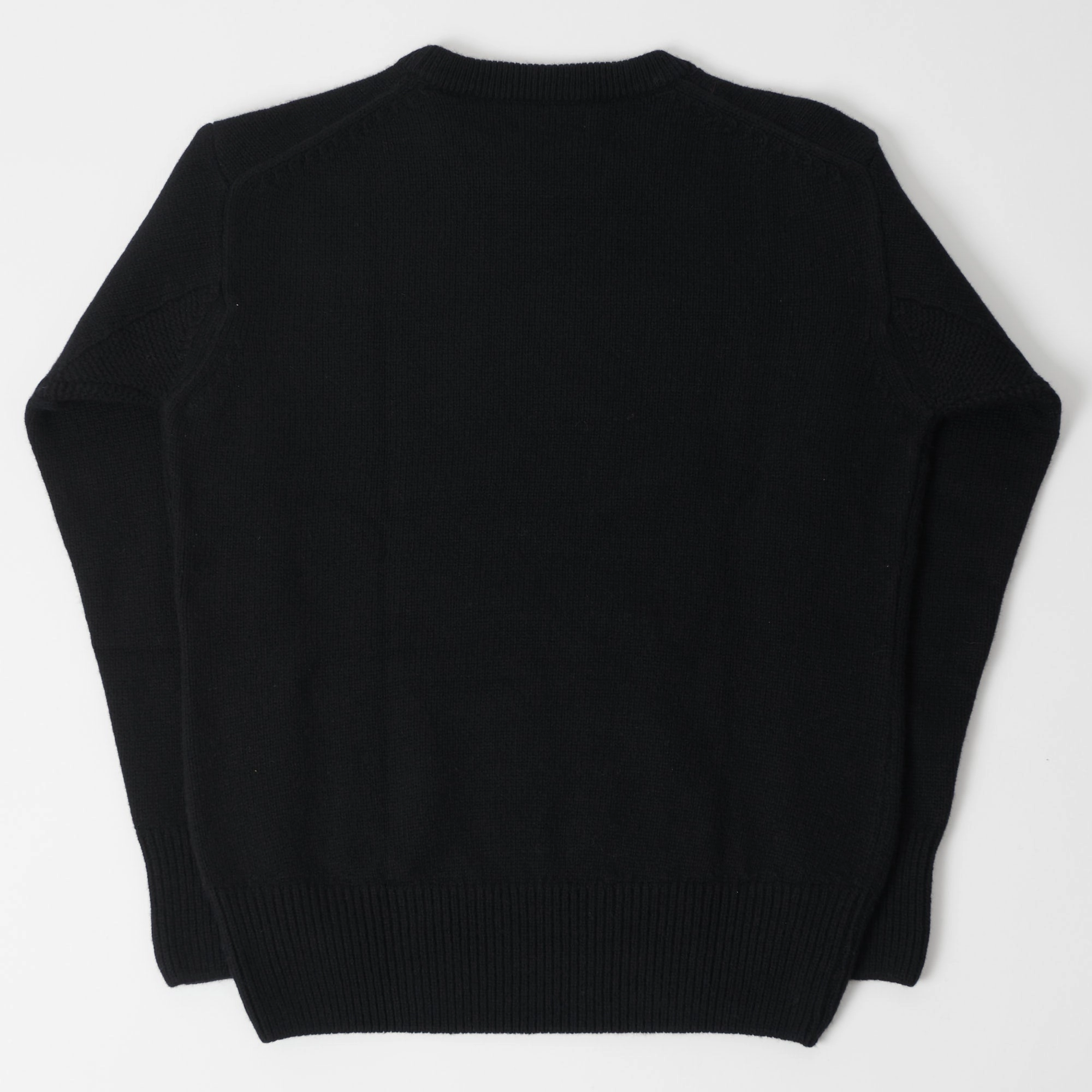 Merz b. Schwanen 'Good Basics' Wool Cashmere Knit Pullover - Deep Black Chill Wear