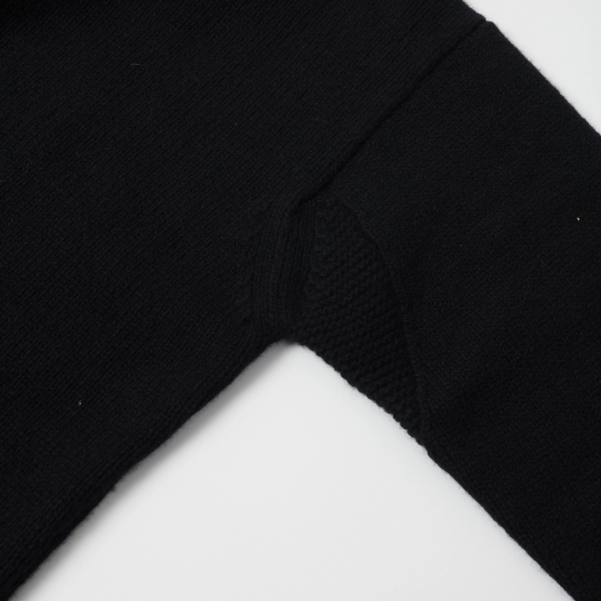 Ventilated Mesh Panels Flatlock stitching Merz b. Schwanen 'Good Basics' Wool Cashmere Knit Pullover - Deep Black
