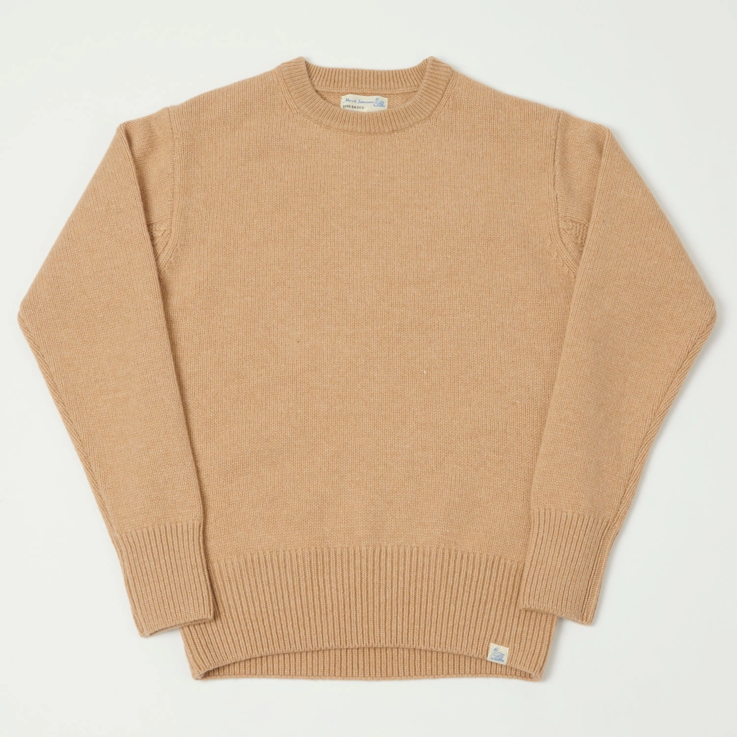 Merz b. Schwanen 'Good Basics' Wool Cashmere Knit Pullover - Toffee Anti Static Finish Stretch Flexibility