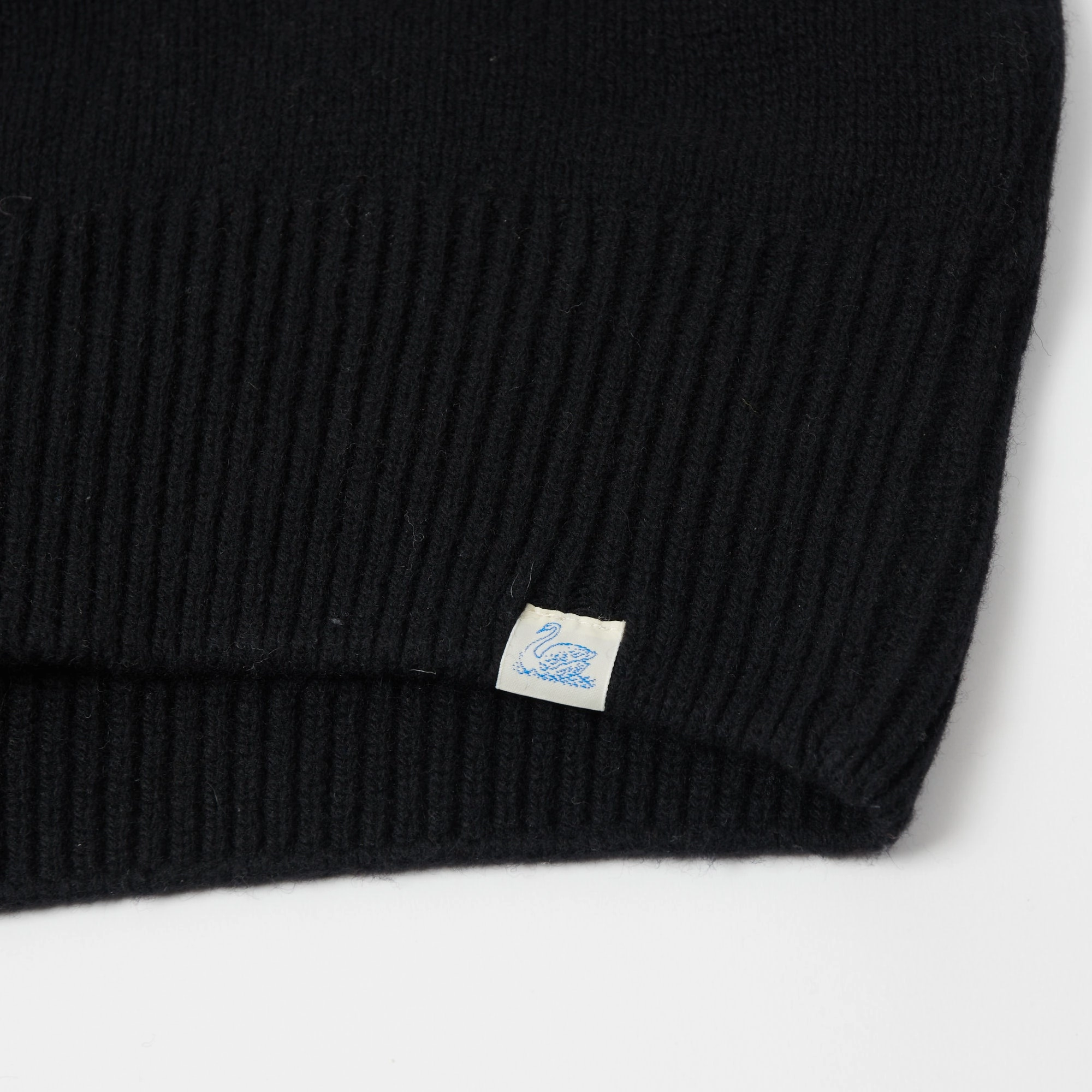 Circular Knit Seasonal Layered Merz b. Schwanen 'Good Basics' Wool Cashmere Knit Trutleneck - Deep Black