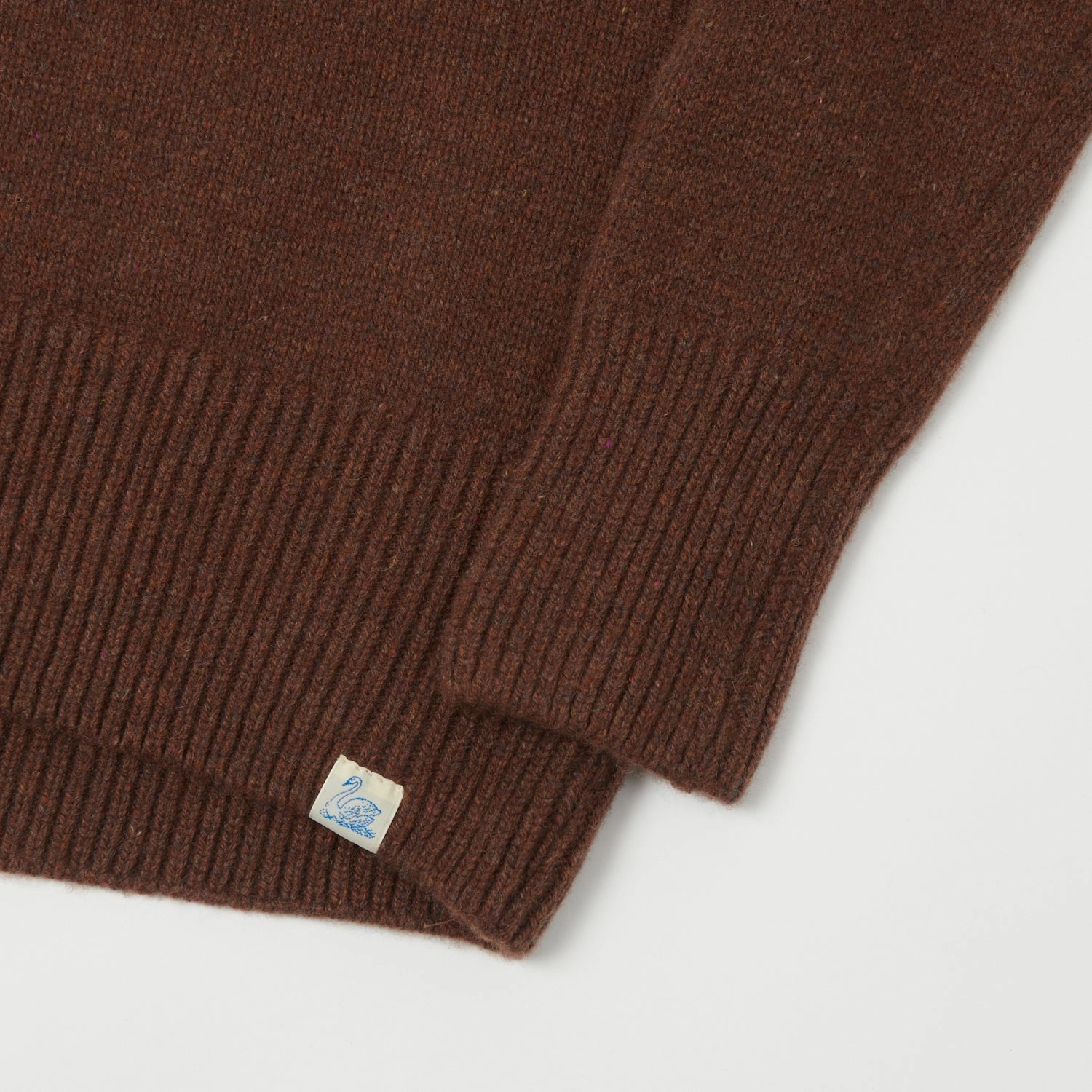 Minimal Shrinkage Effortless Style Merz b. Schwanen 'Good Basics' Wool Cashmere Knit Turtleneck - Chestnut