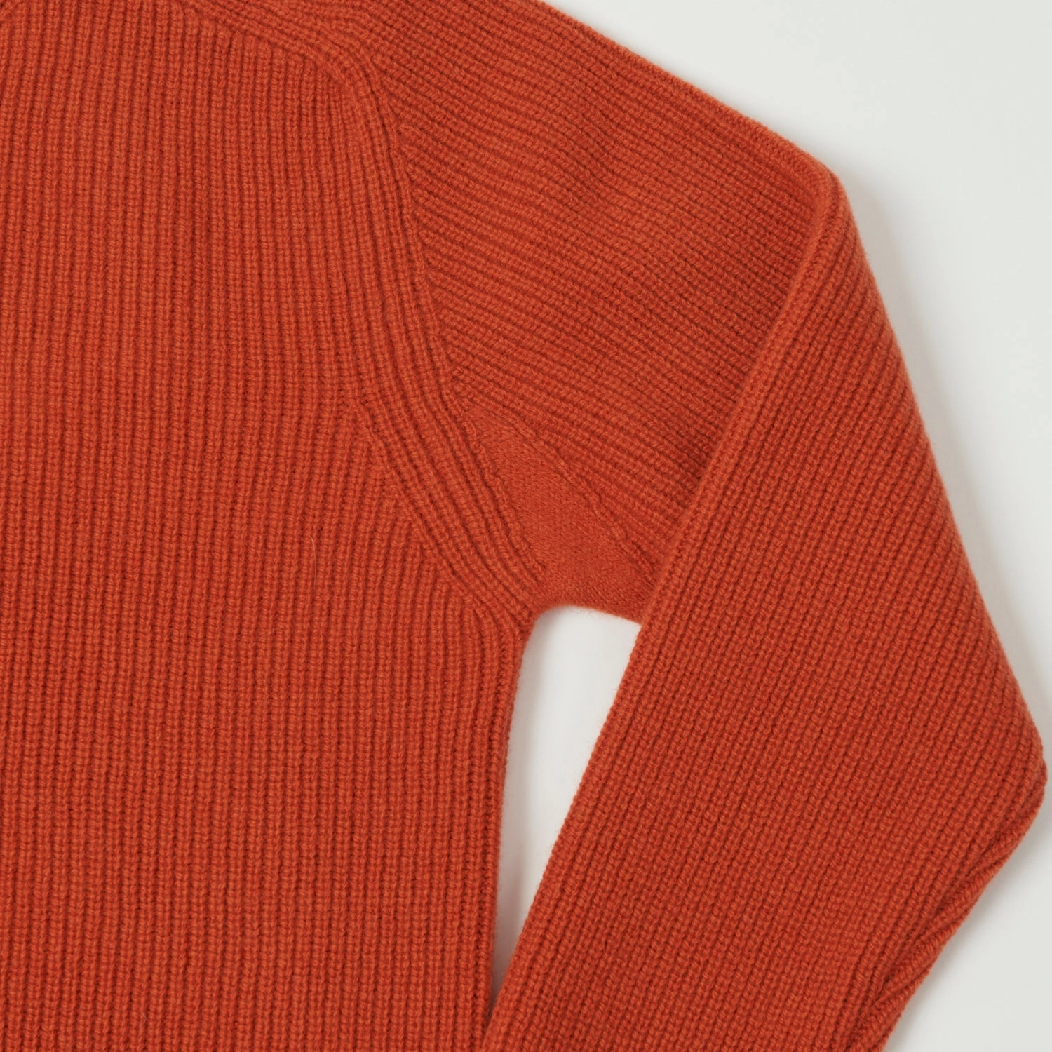 Daily Favorite Unisex Fit Merz b. Schwanen 'Good Basics' Wool Cashmere Ribbed Knit Pullover - Rust