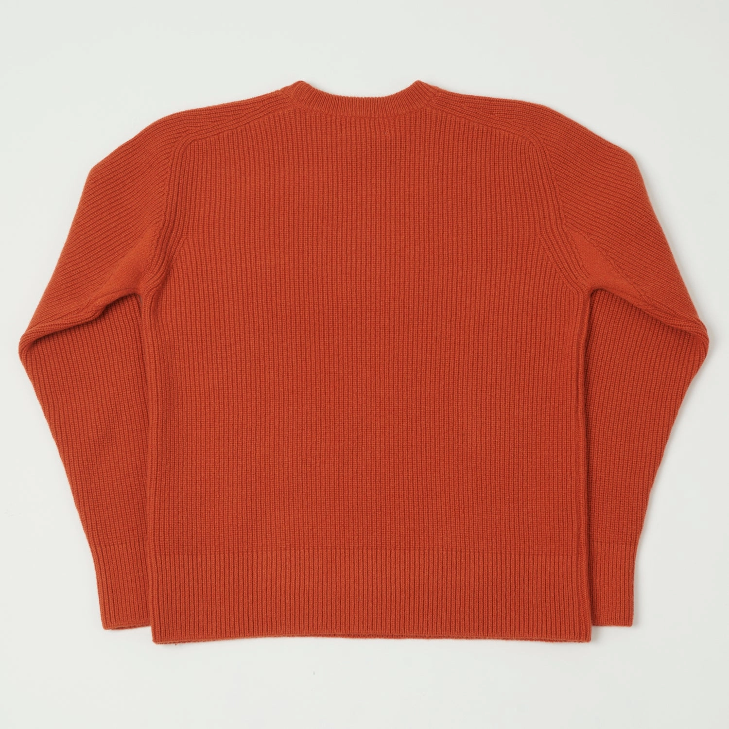 Warm Essentials Merz b. Schwanen 'Good Basics' Wool Cashmere Ribbed Knit Pullover - Rust