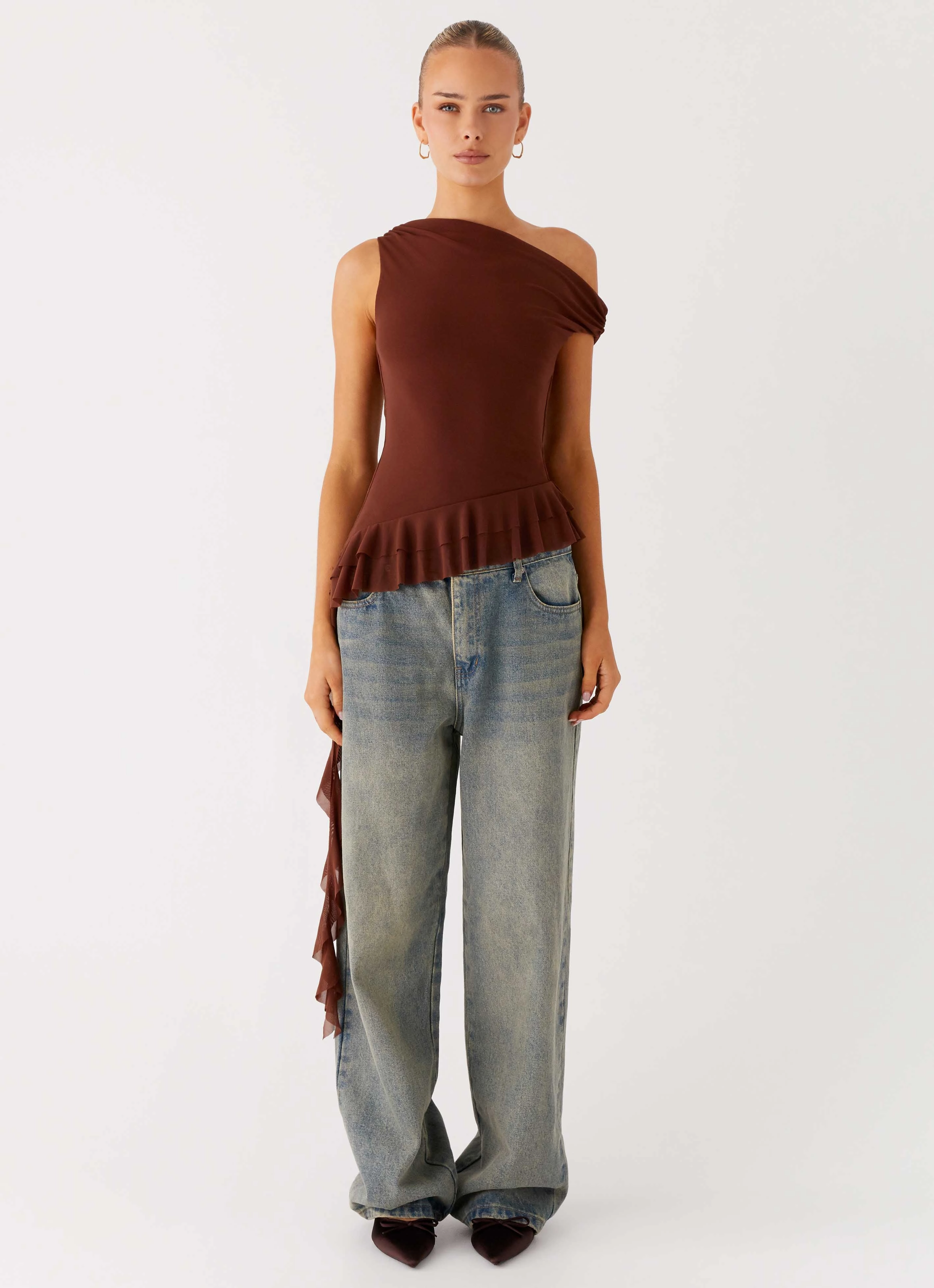 Mica Top - Chocolate Striped Thick