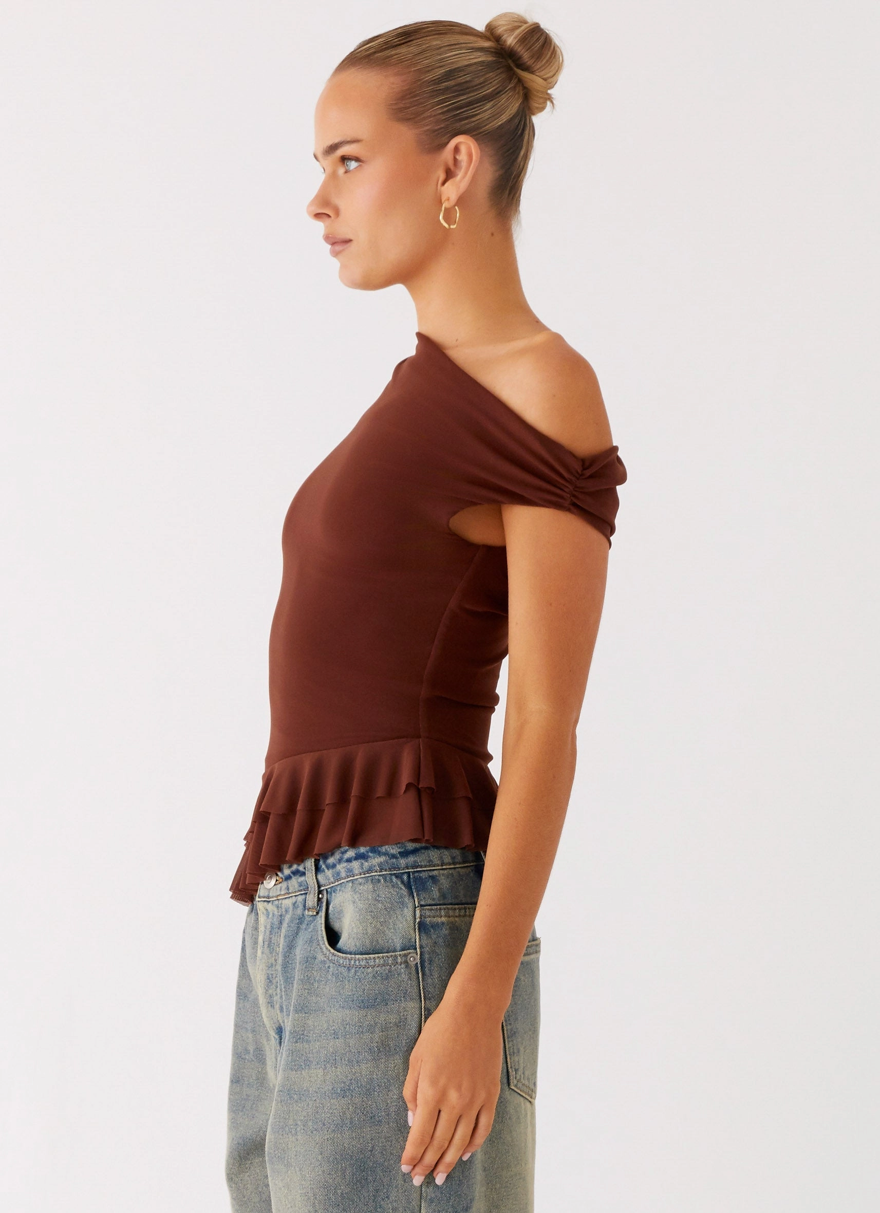 Mica Top - Chocolate Breathable mesh lining