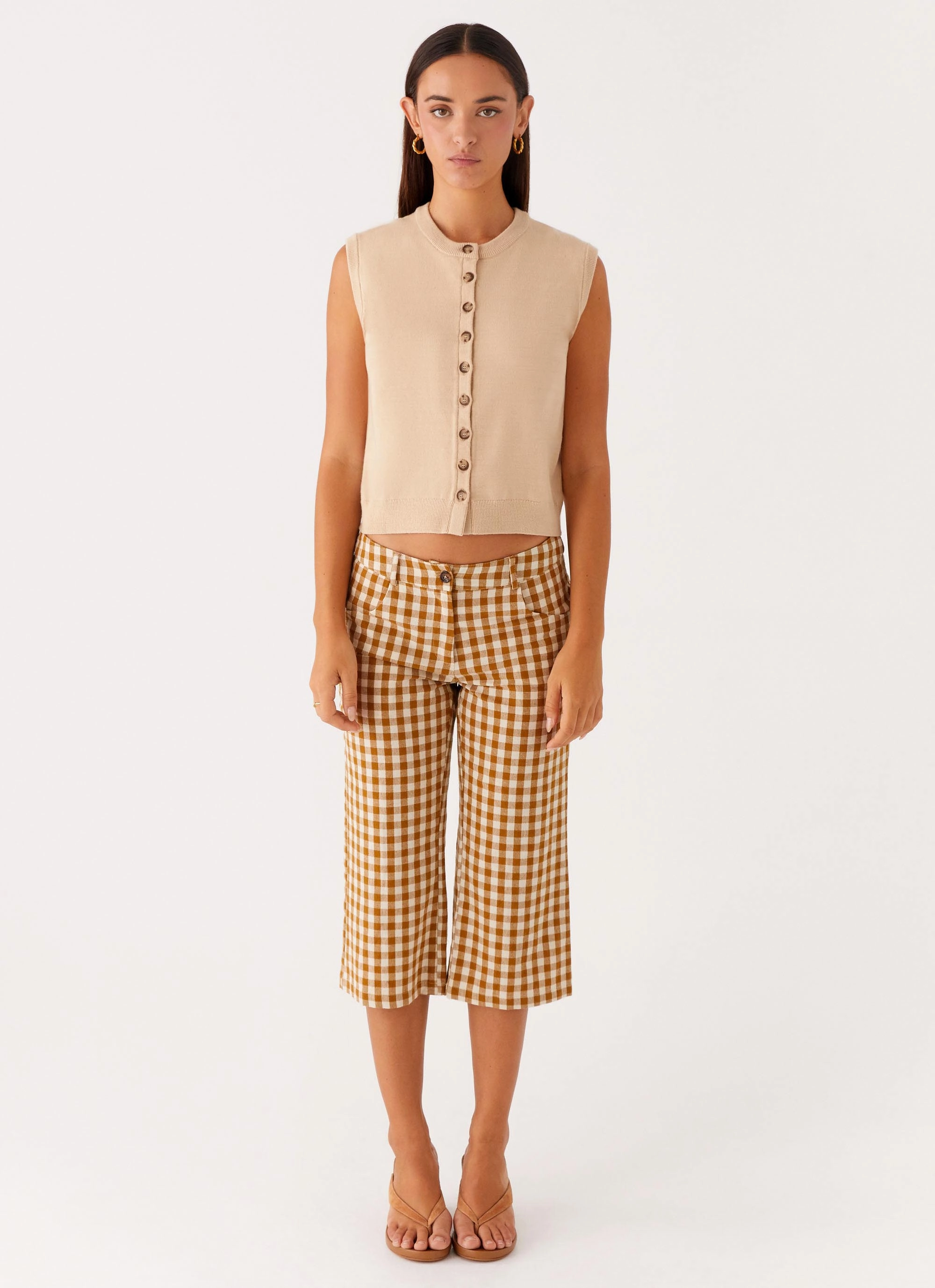 Mickey Knit Vest - Cream Built In Support Quick Release Moisture Control