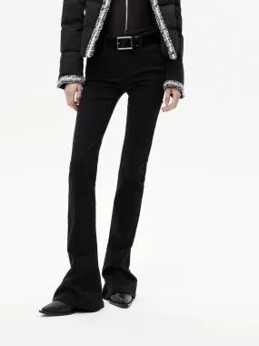 Outfit Plan Asymmetric Waist Flared Jeans