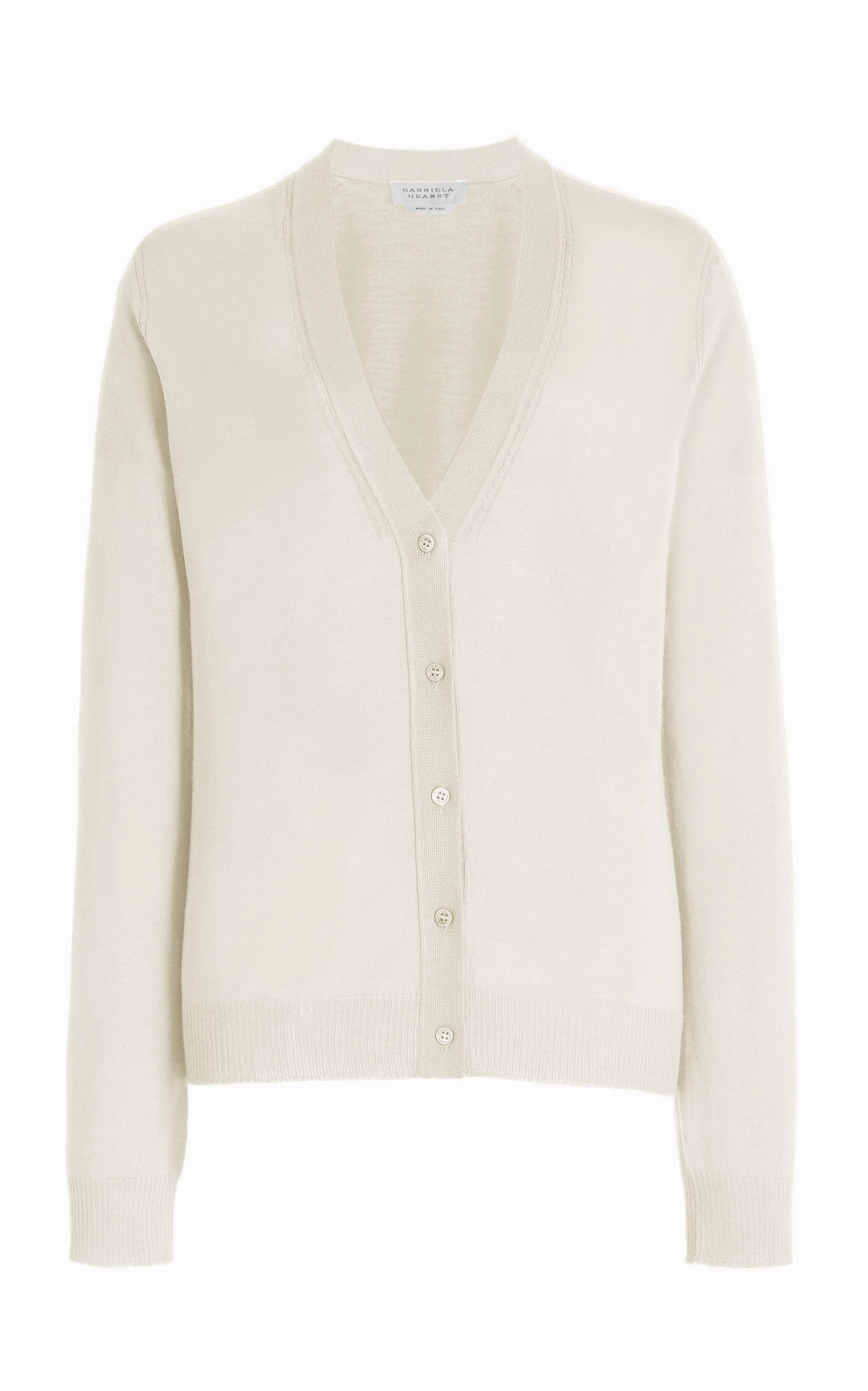 Travel Comforted Tori Knit Cardigan in Ivory Cashmere Silk