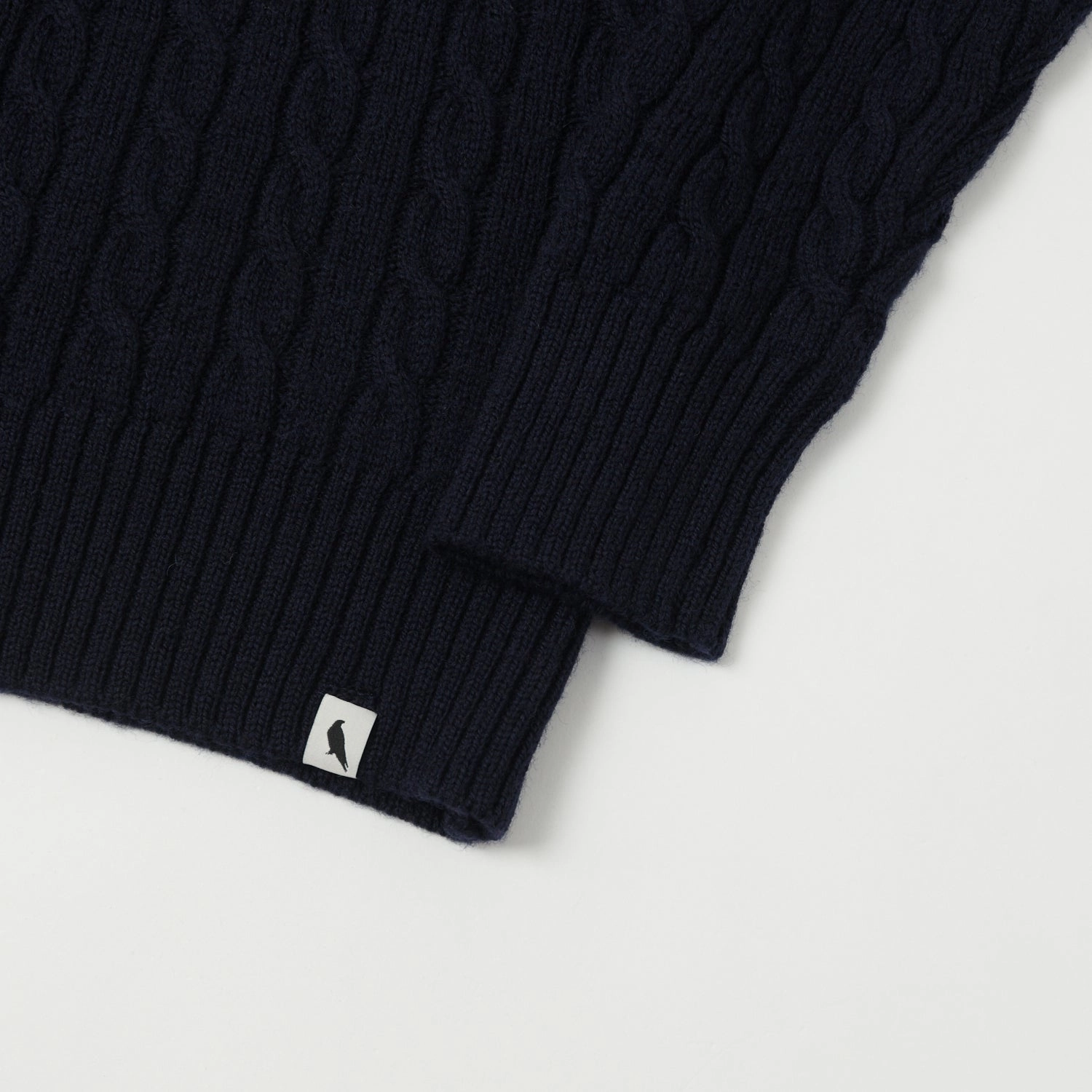 Peregrine Cable Knit Quarter Zip Jumper - Navy Versatile Comforted