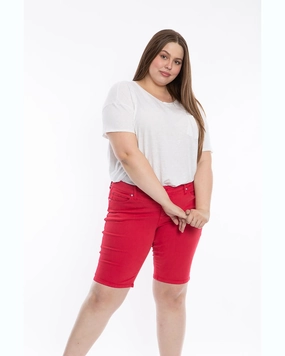 Mid Rise Bermuda - Rose Red | ROSE RED Outdoor Adventure Stylish Go-To Choice