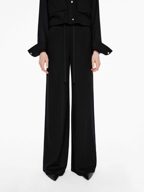 Wool Blend Relaxed Trousers stain guard Smart Utility