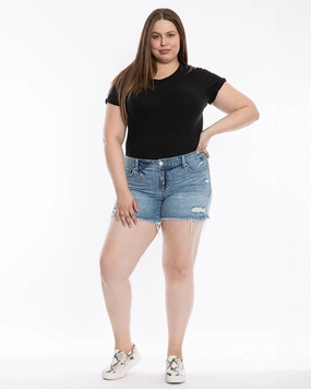 Mid Rise Shorts - Giuliana | Giuliana Slim Family Style Daily Wear