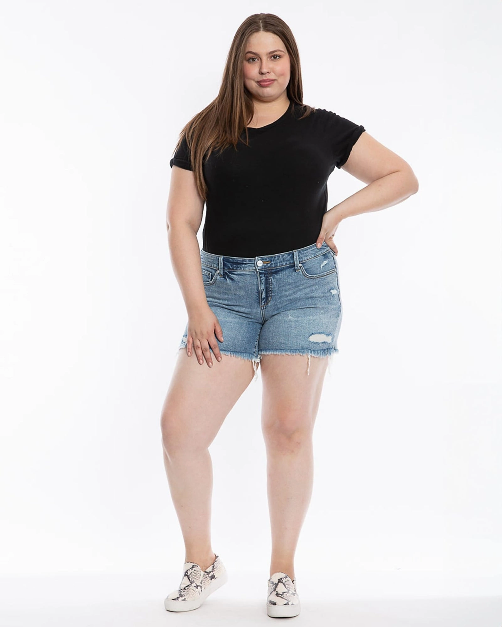 Mid Rise Shorts - Giuliana | Giuliana Slim Family Style Daily Wear