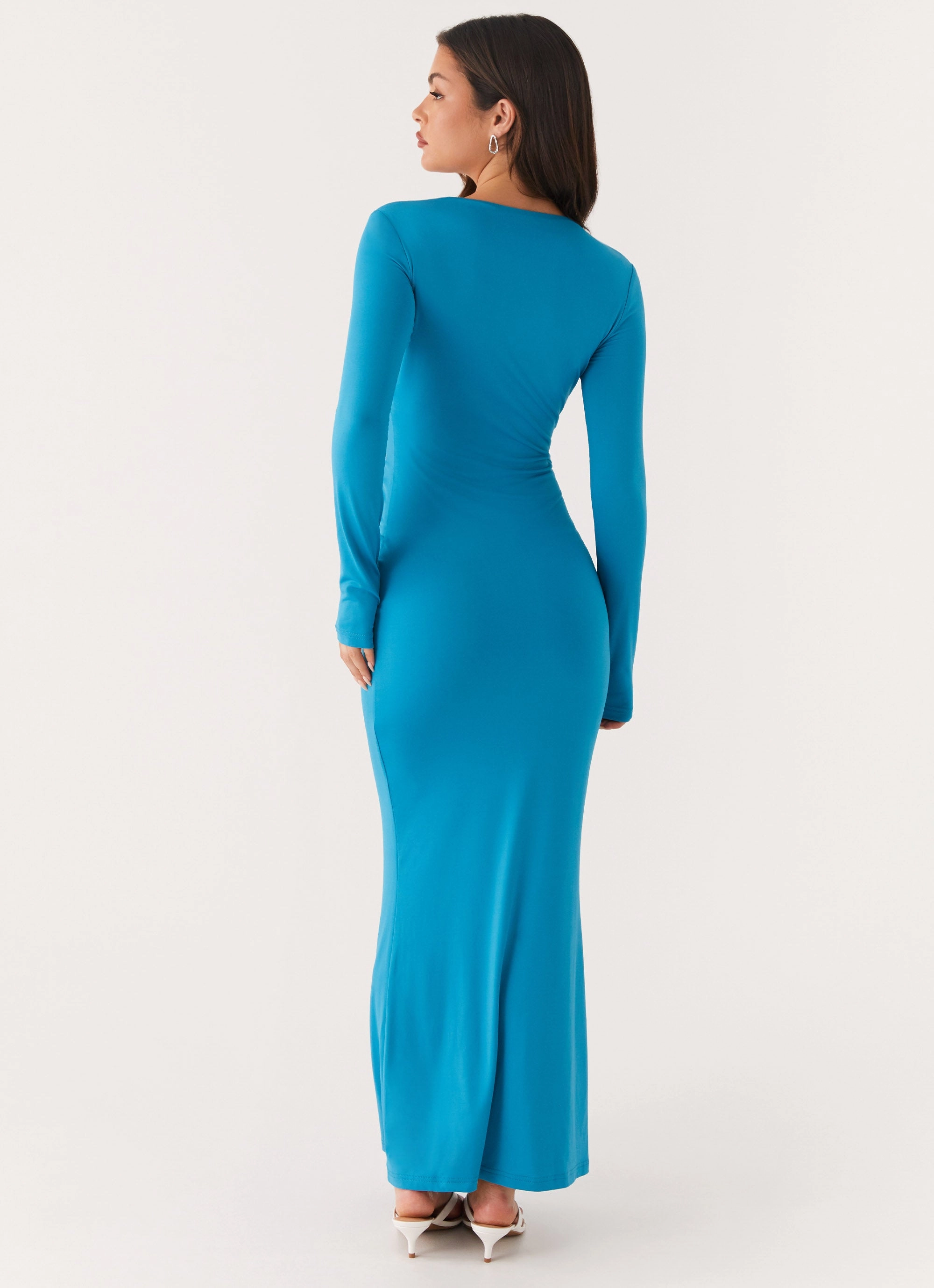 Miesha Long Sleeve Maxi Dress - Blue Cozy Fit Smooth Blend