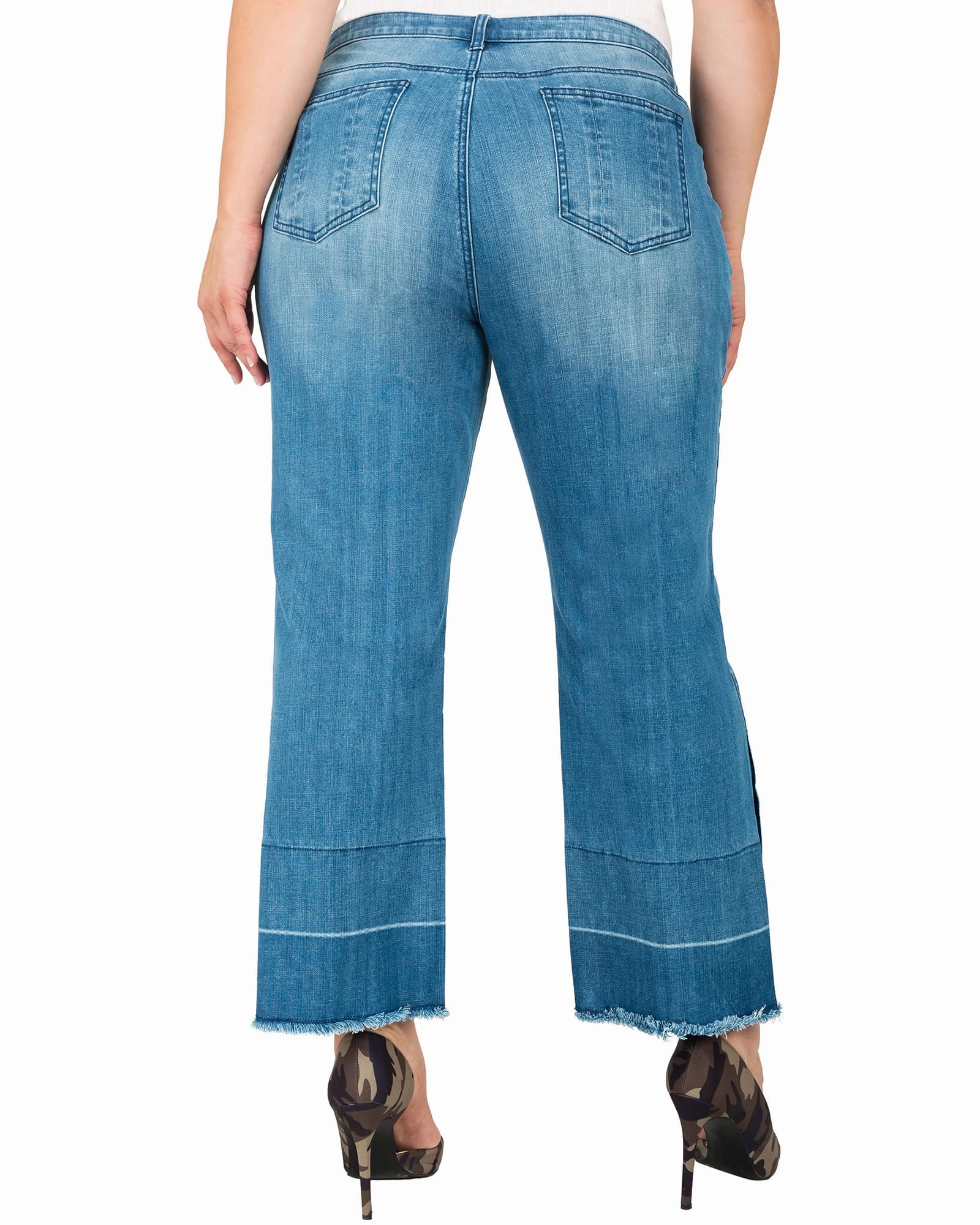 Mildred Cropped Wide Leg Jeans | Blue Go Out Style Everyday Party Look