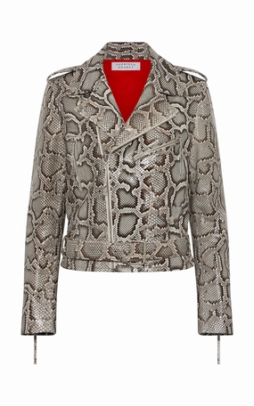 FlexFoldPackaging Fashion Use Anton Biker Jacket in Greyscale Inversa? Snakeskin