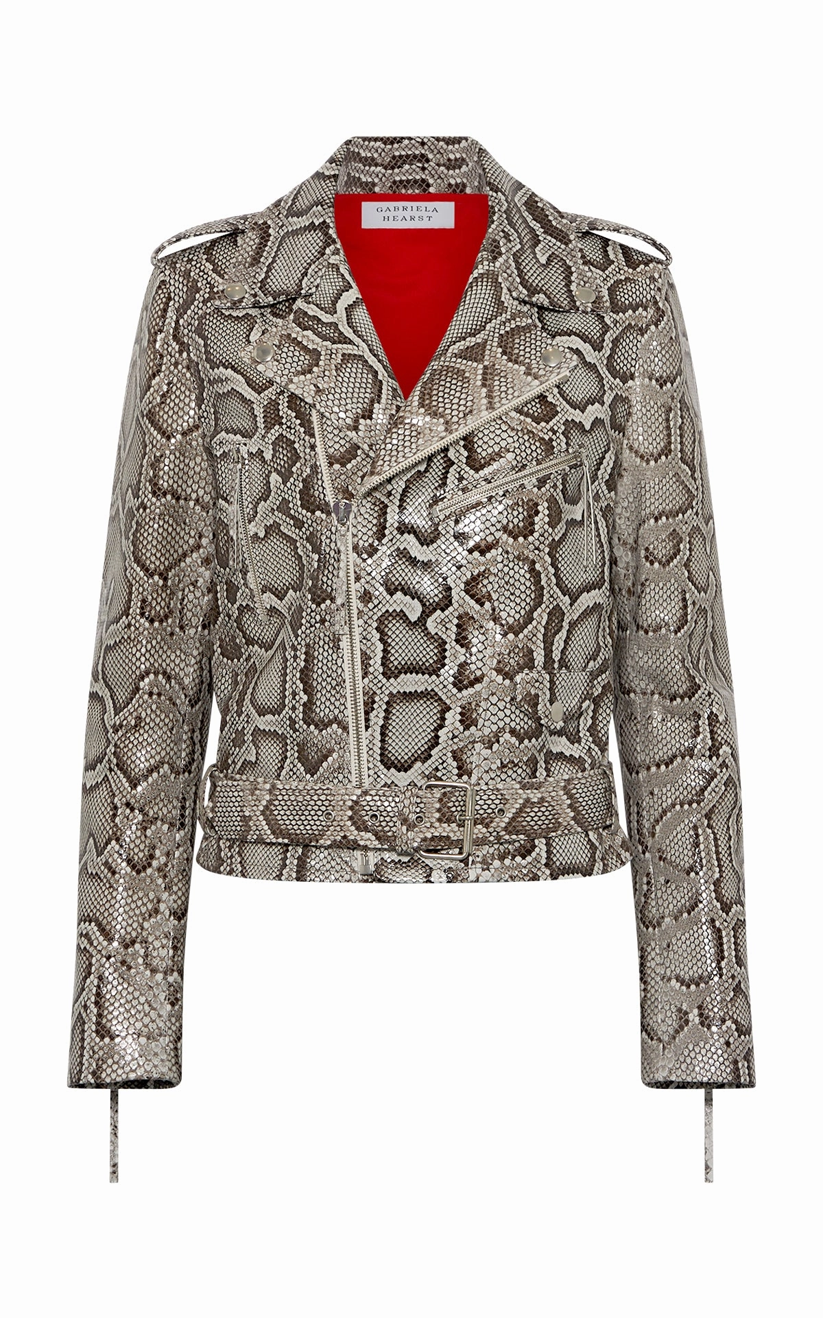 FlexFoldPackaging Fashion Use Anton Biker Jacket in Greyscale Inversa? Snakeskin
