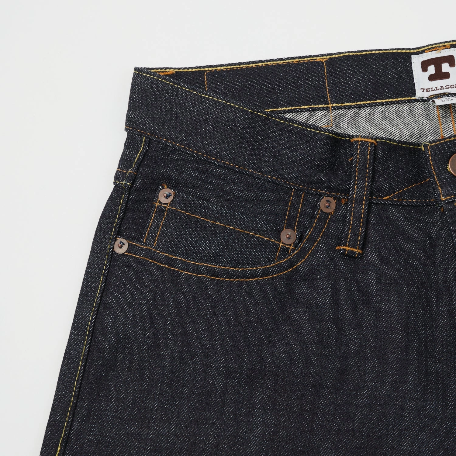 Tellason John Graham Mellor 14.75oz Slim Straight Jean - Cone Mills Timeless Appeal
