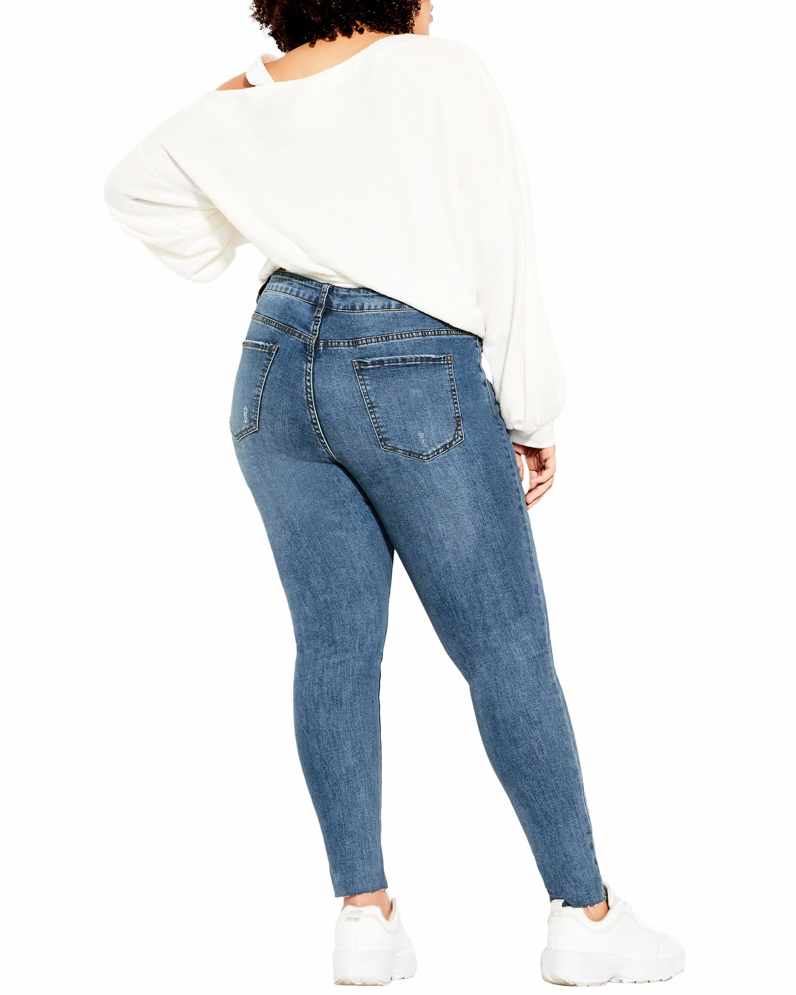 Calm Aesthetic Harley Detailed Skinny Jean | Medium Wash