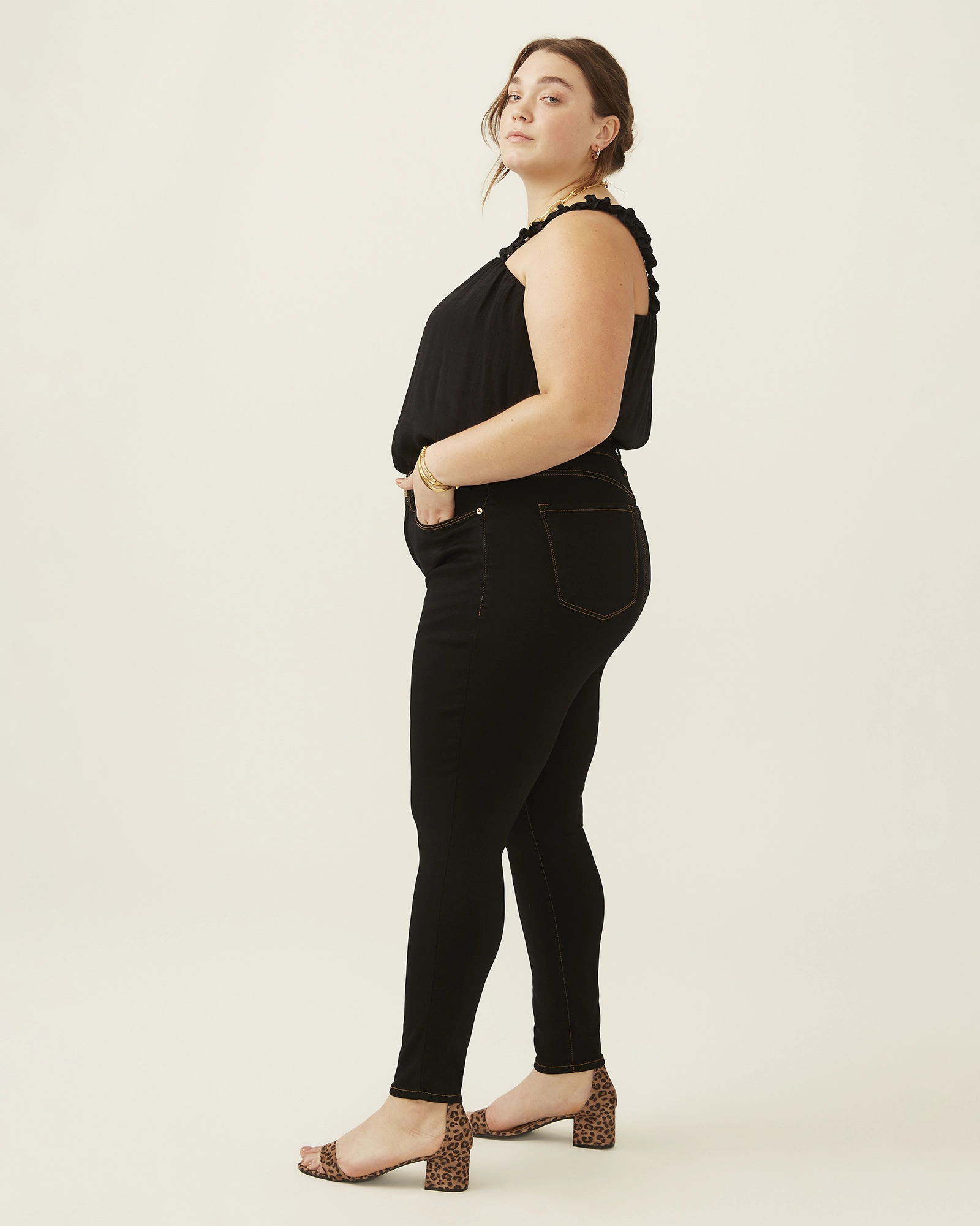 clean design Elle High Rise Skinny Jean | Black