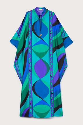Pesci Print Loose Fit Kaftan Light Motion